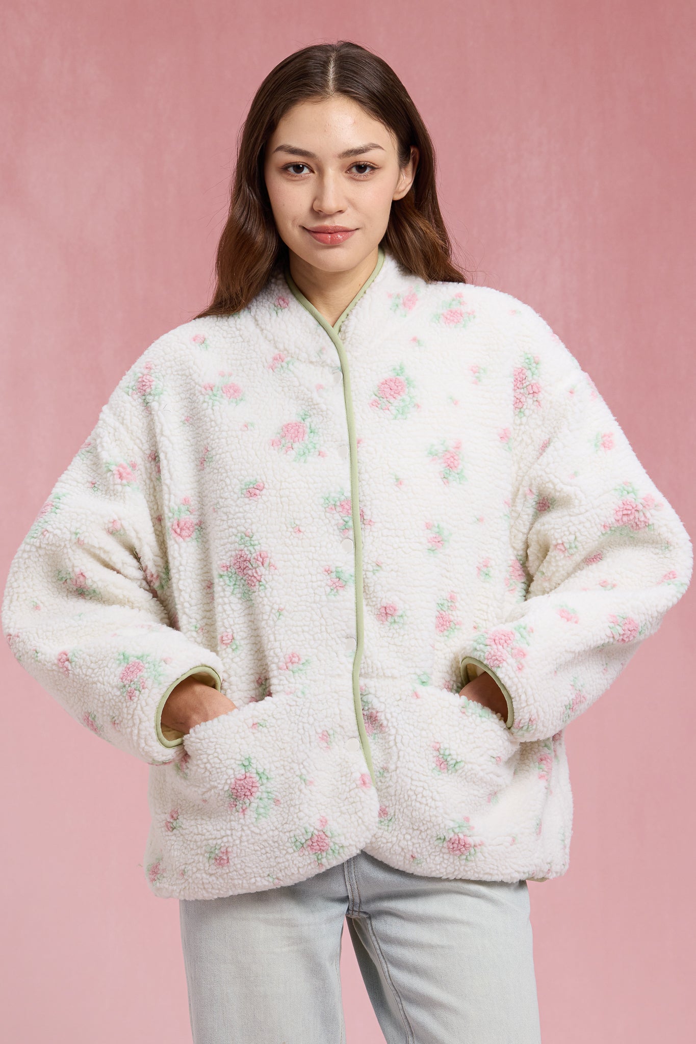 RP2974 - Blossom Fleece Cozy Sherpa Jacket (2S-2M-2L)