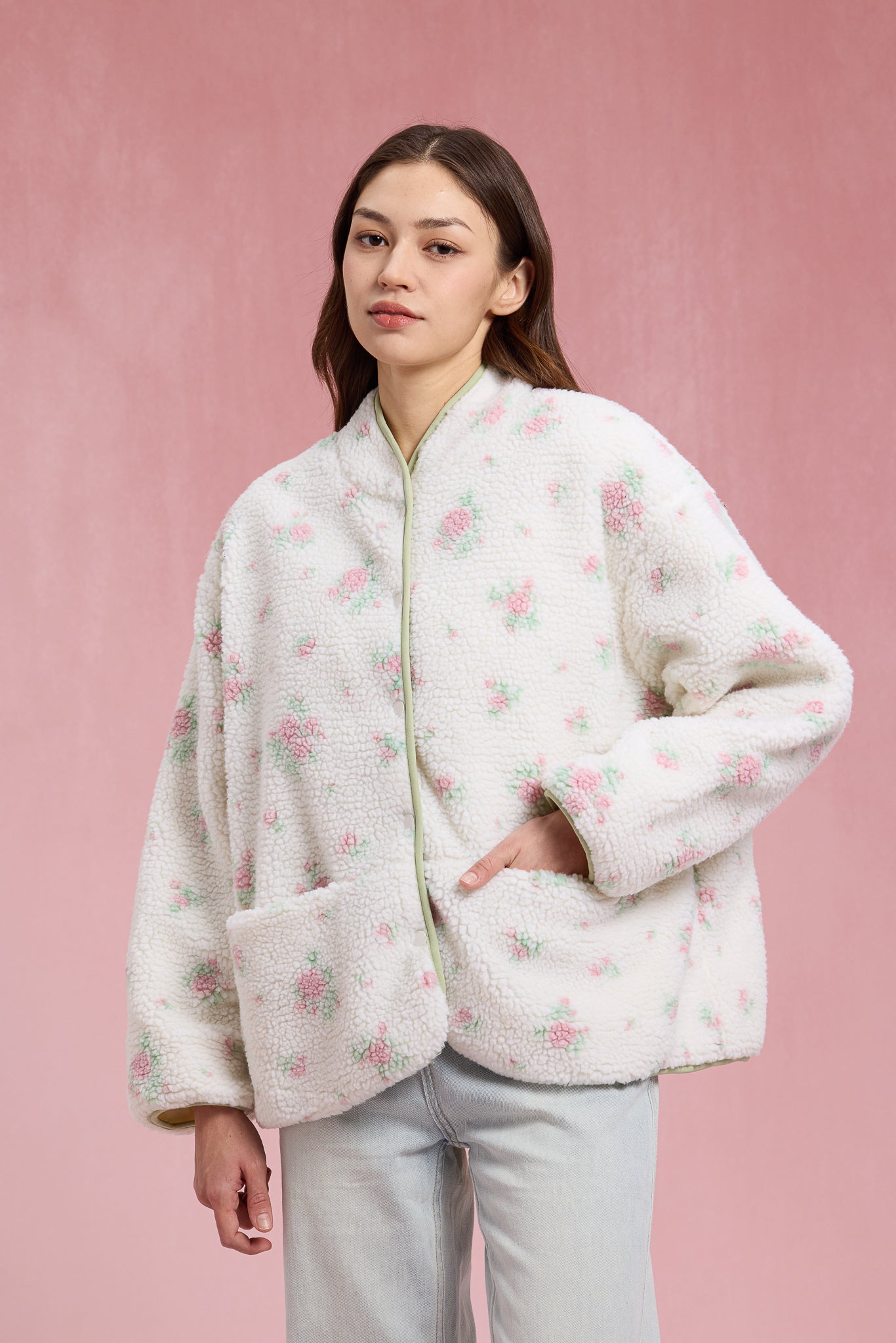 RP2974 - Blossom Fleece Cozy Sherpa Jacket (2S-2M-2L)