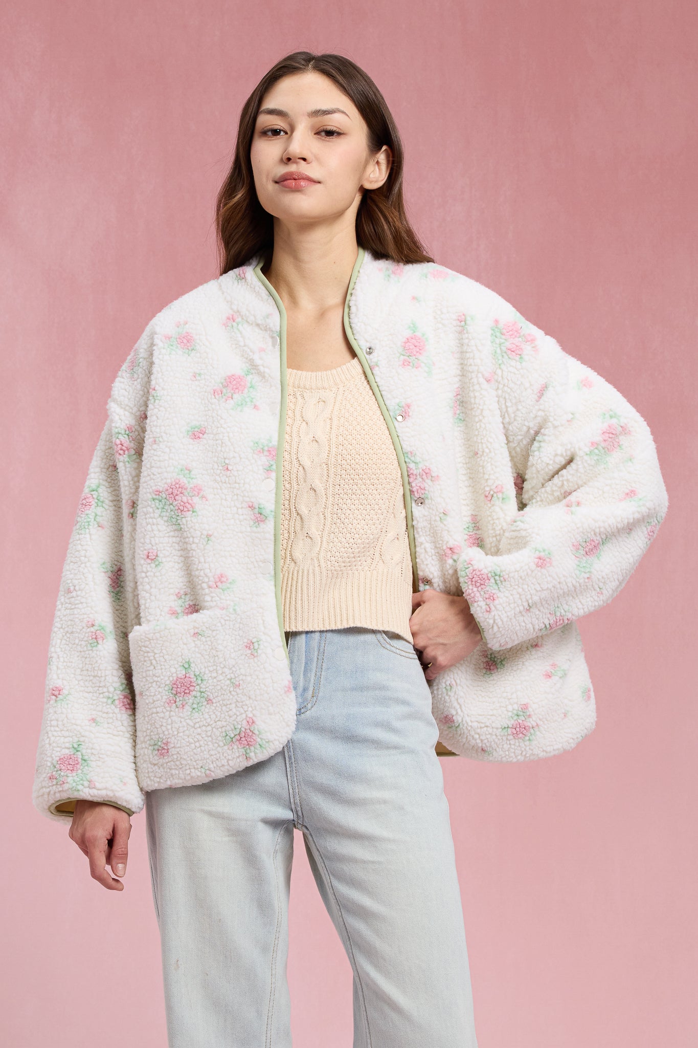 RP2974 - Blossom Fleece Cozy Sherpa Jacket (2S-2M-2L)