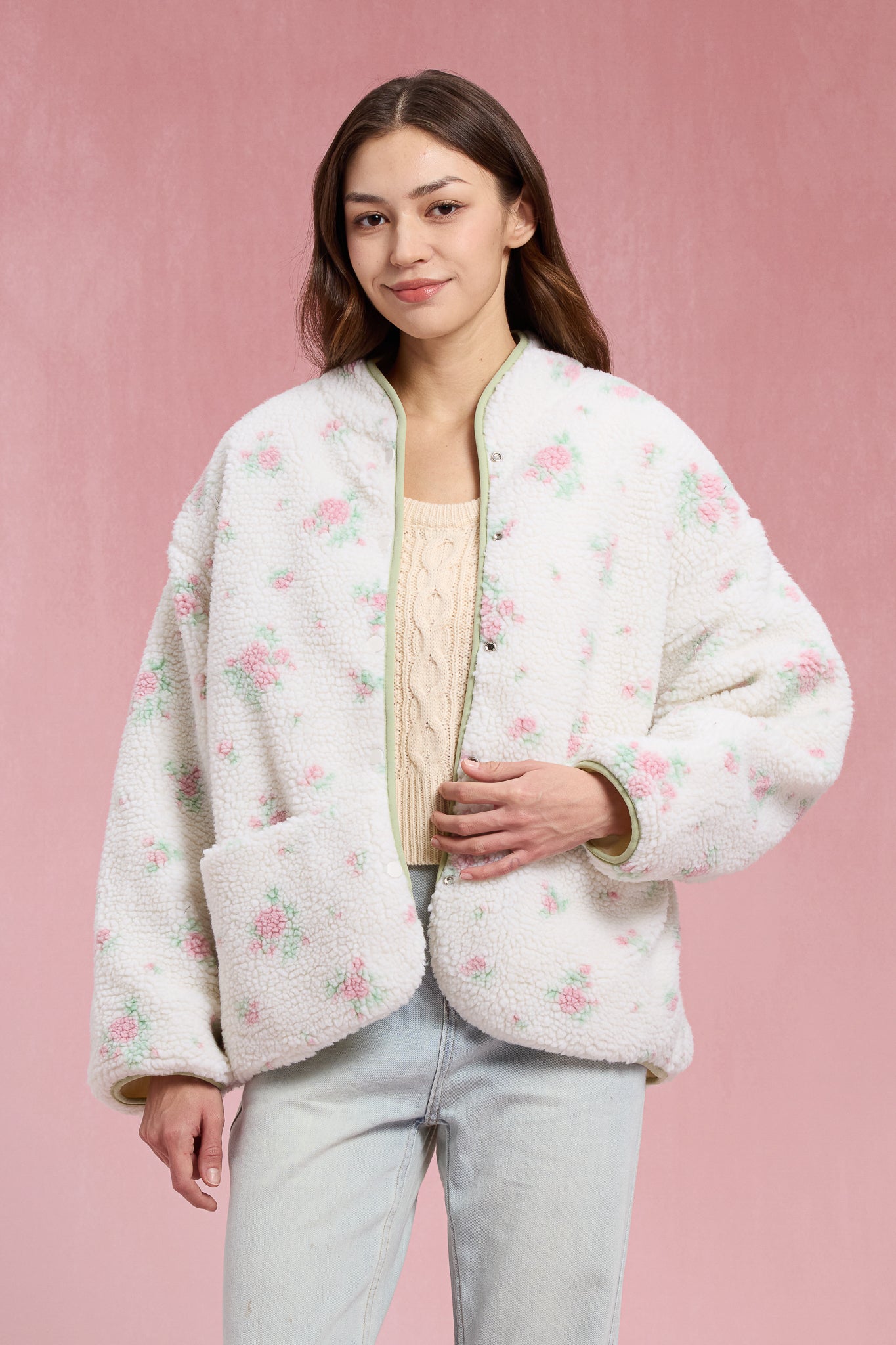 RP2974 - Blossom Fleece Cozy Sherpa Jacket (2S-2M-2L)