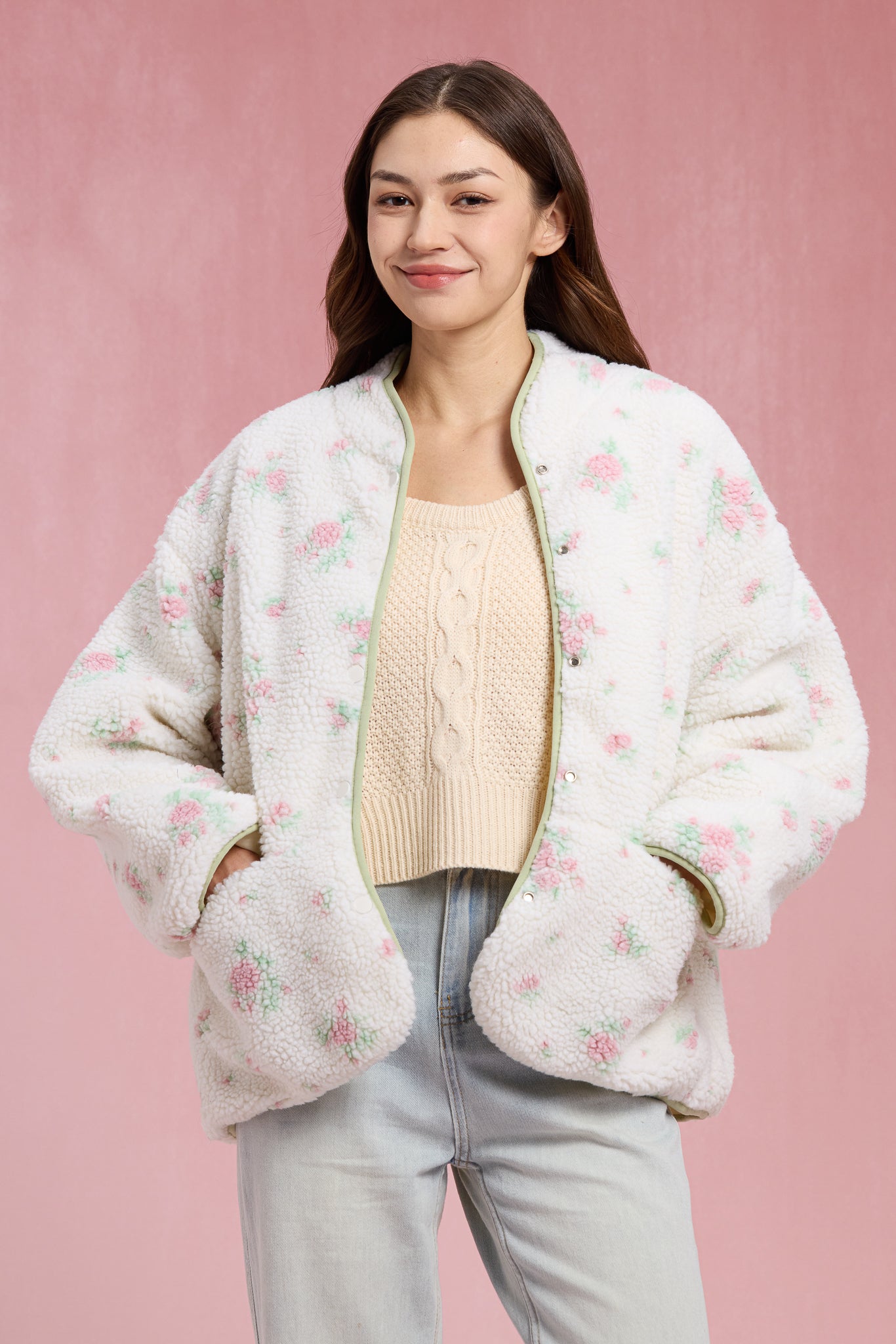 RP2974 - Blossom Fleece Cozy Sherpa Jacket (2S-2M-2L)