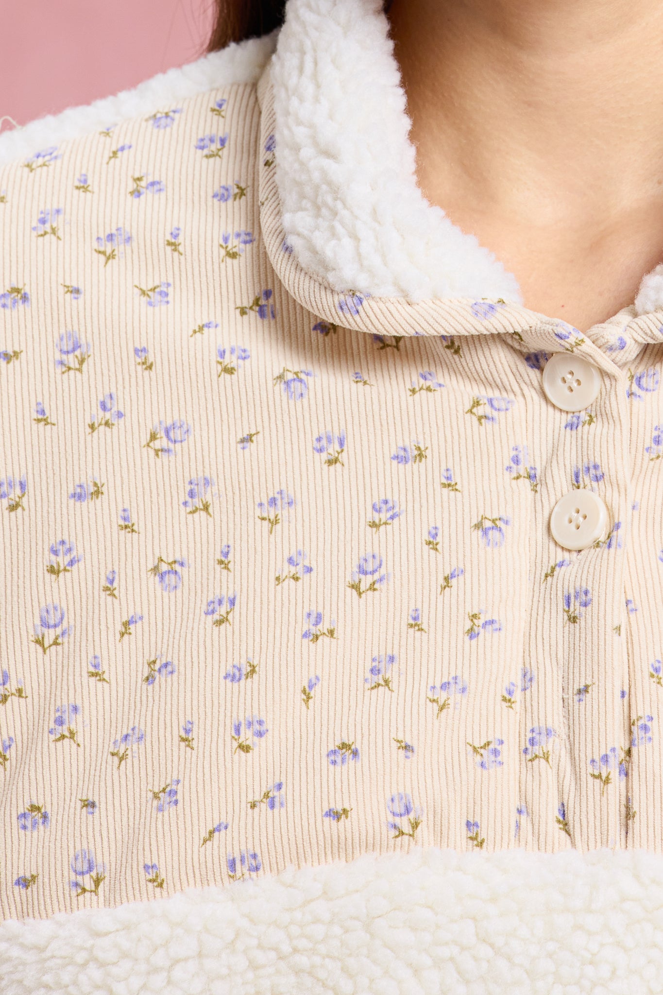 RP2914 - Floral Sherpa Pullover (2S-2M-2L)