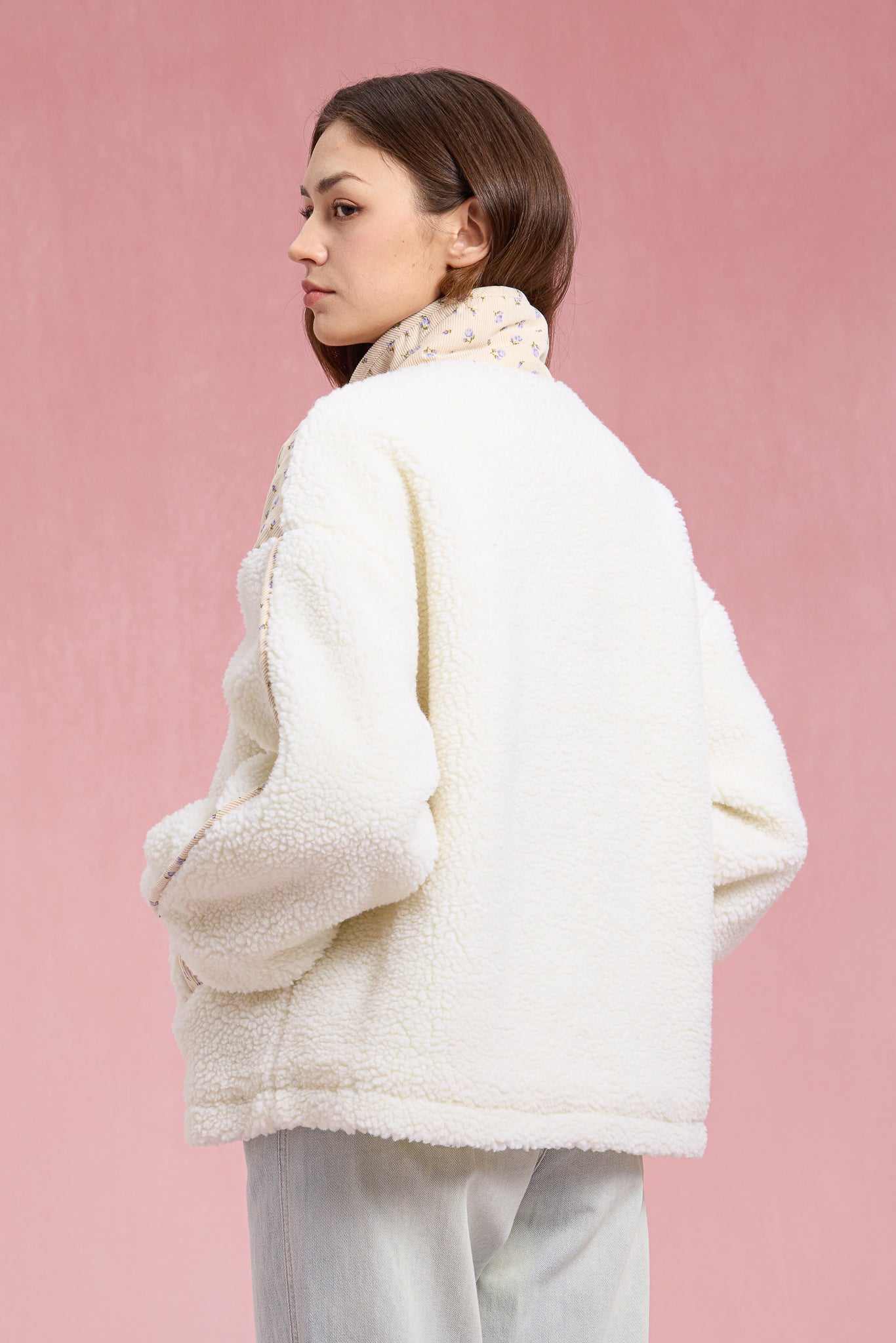 RP2914 - Floral Sherpa Pullover (2S-2M-2L)