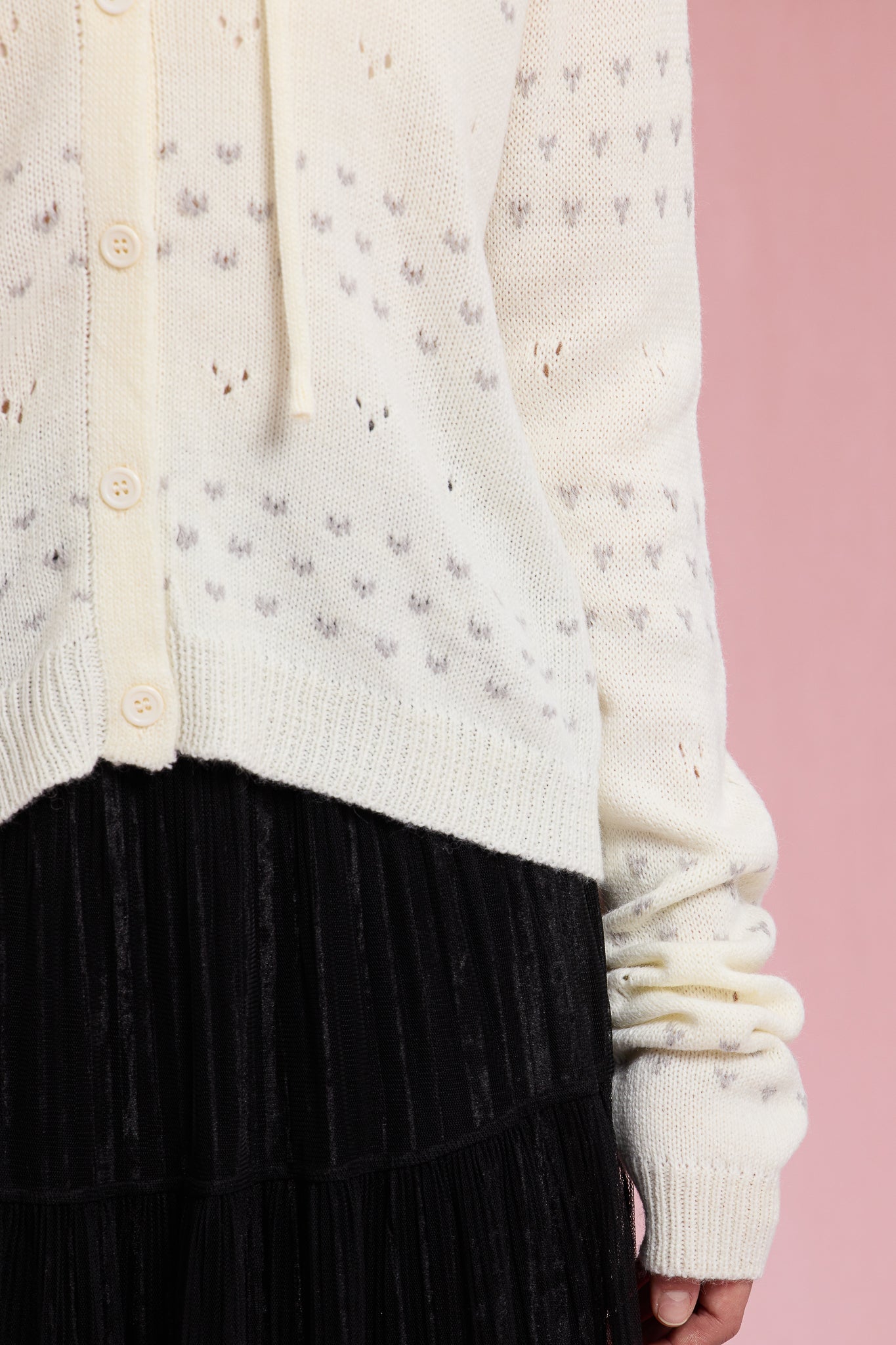 RP2957 - Tiny Hearts Pointelle Hoodie Cardigan (2S-2M-2L)