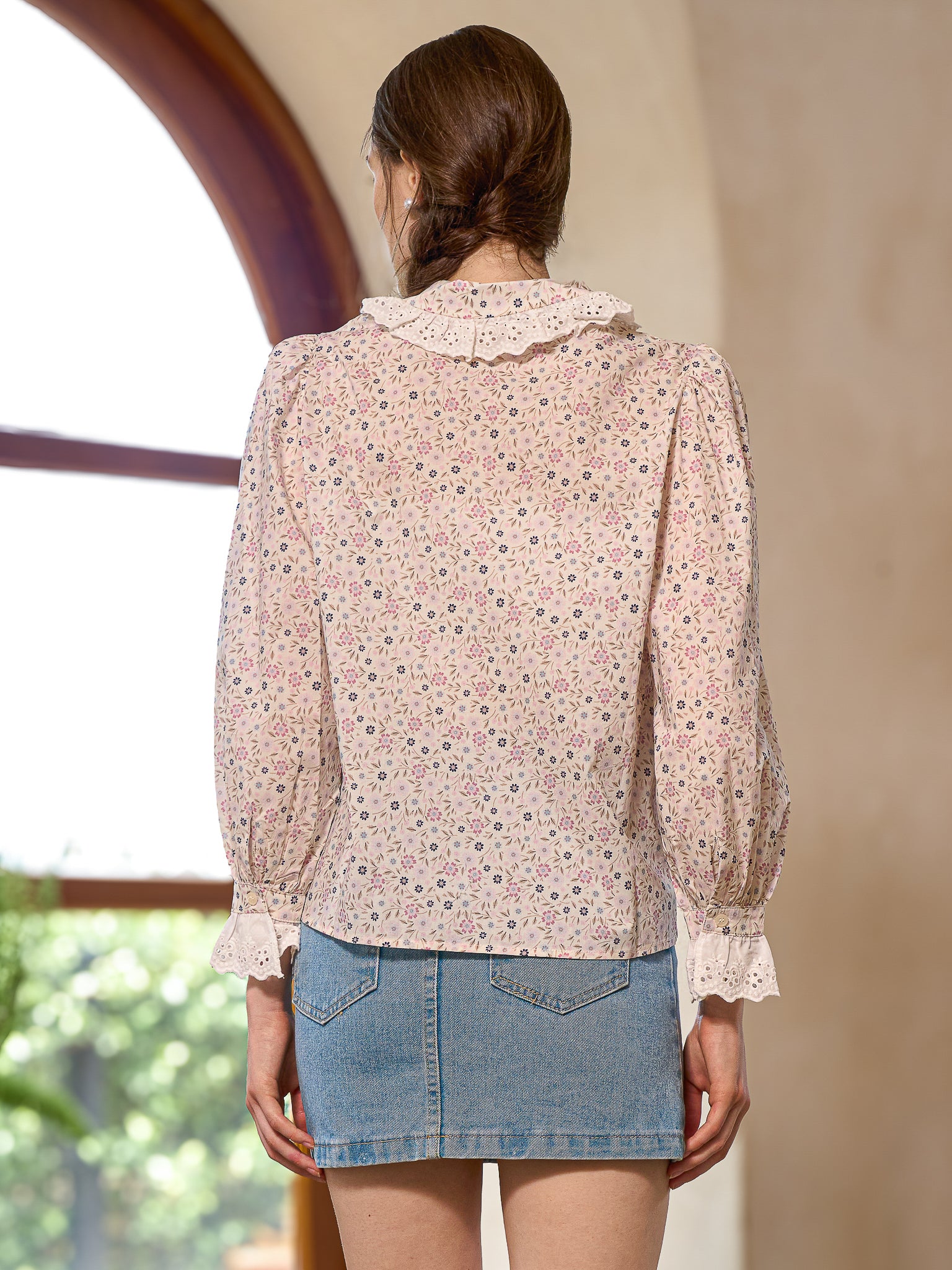 RP2488 - Vintage Blossom Lace Collar Top (2S-2M-2L)
