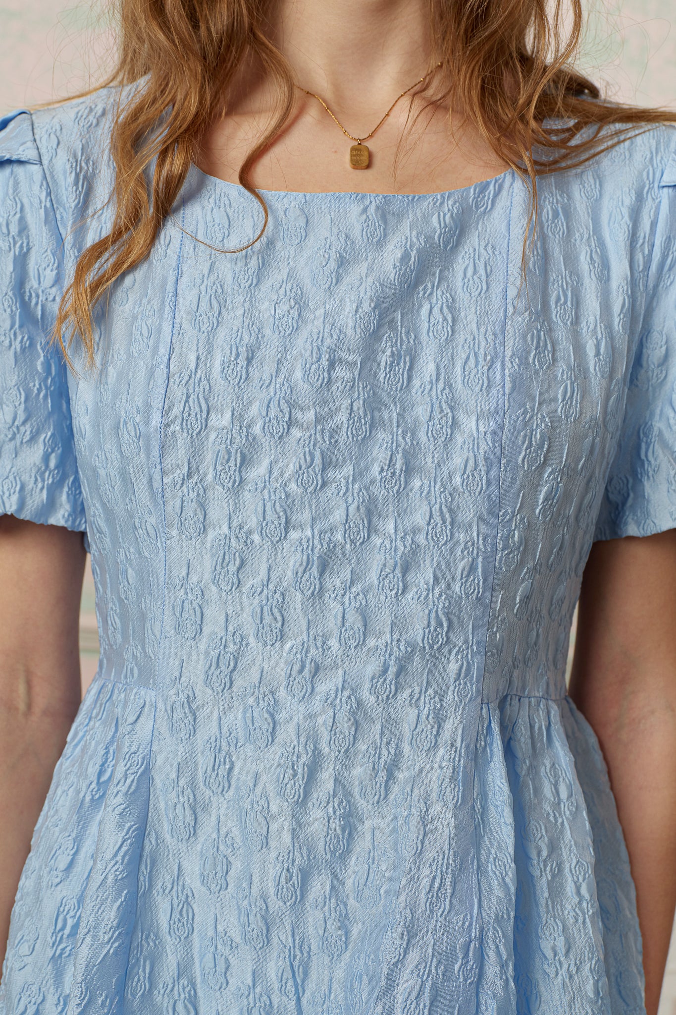 RP2870 - Sky Puff Textured Mini Dress (2S-2M-2L)