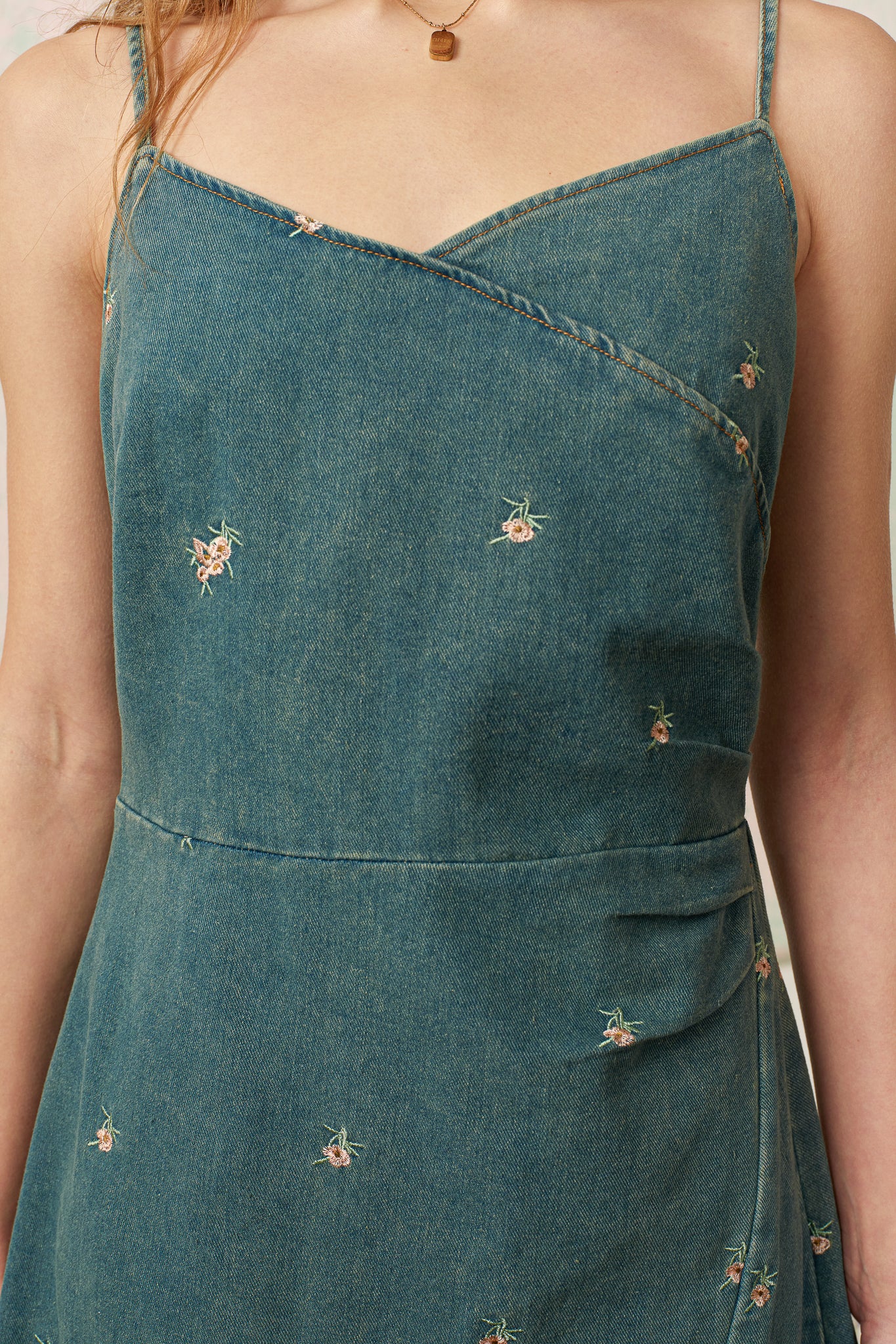 RP2884 - Denim Rosebud Slip Dress (2S-2M-2L)