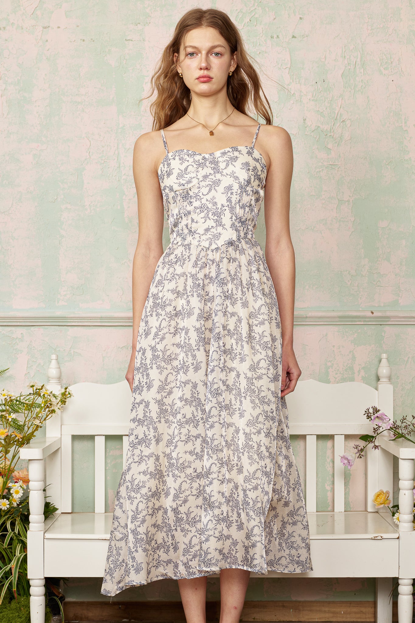 RP2860 - Tea Time Toile Midi Dress (2S-2M-2L)