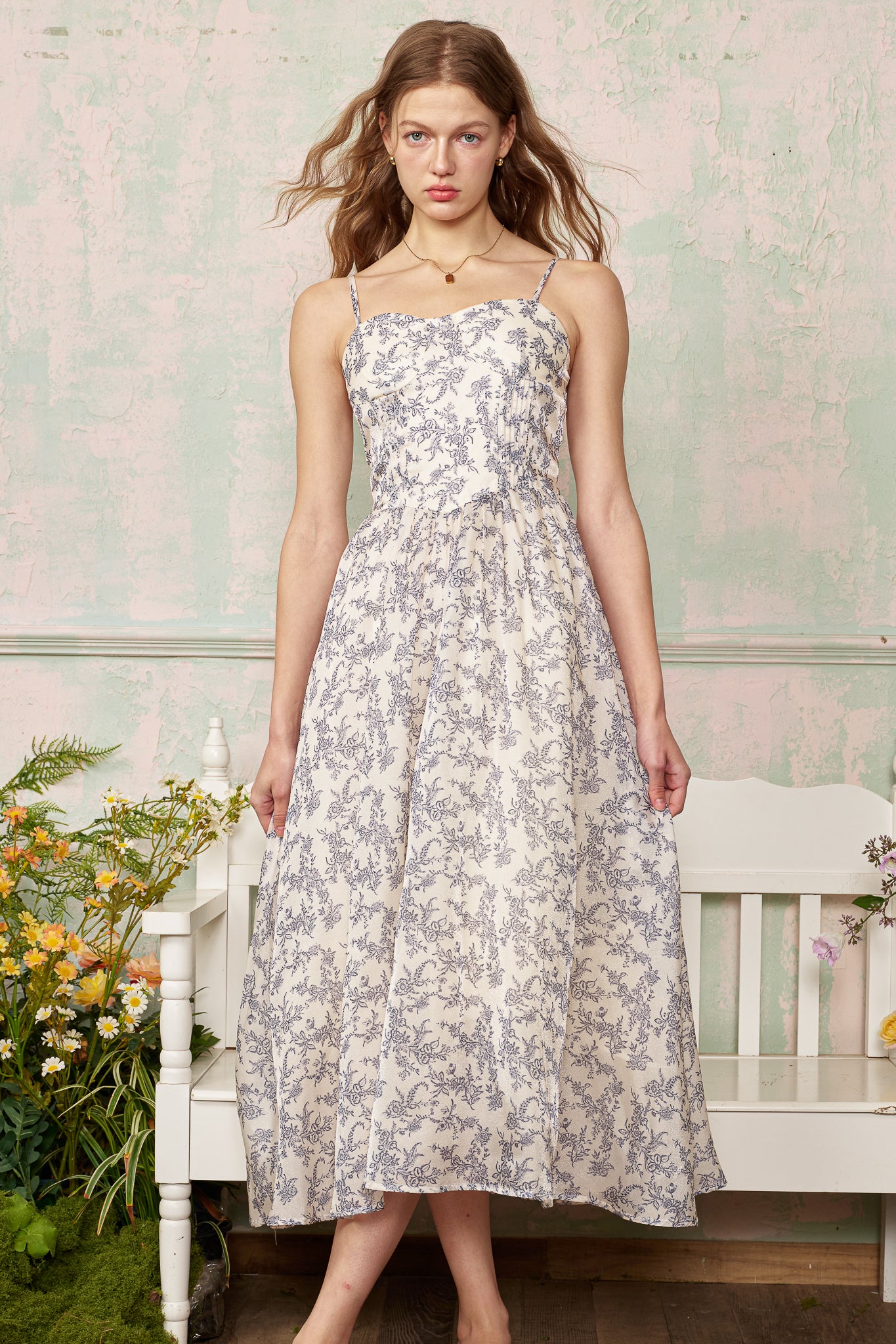 RP2860 - Tea Time Toile Midi Dress (2S-2M-2L)