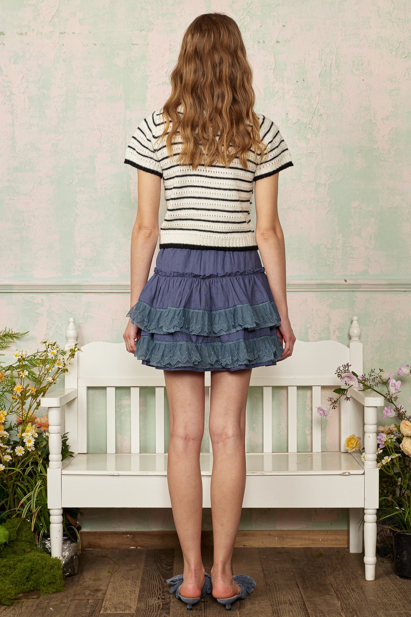 RP2815 - Black and White Striped Knit Top (2S-2M-2L)