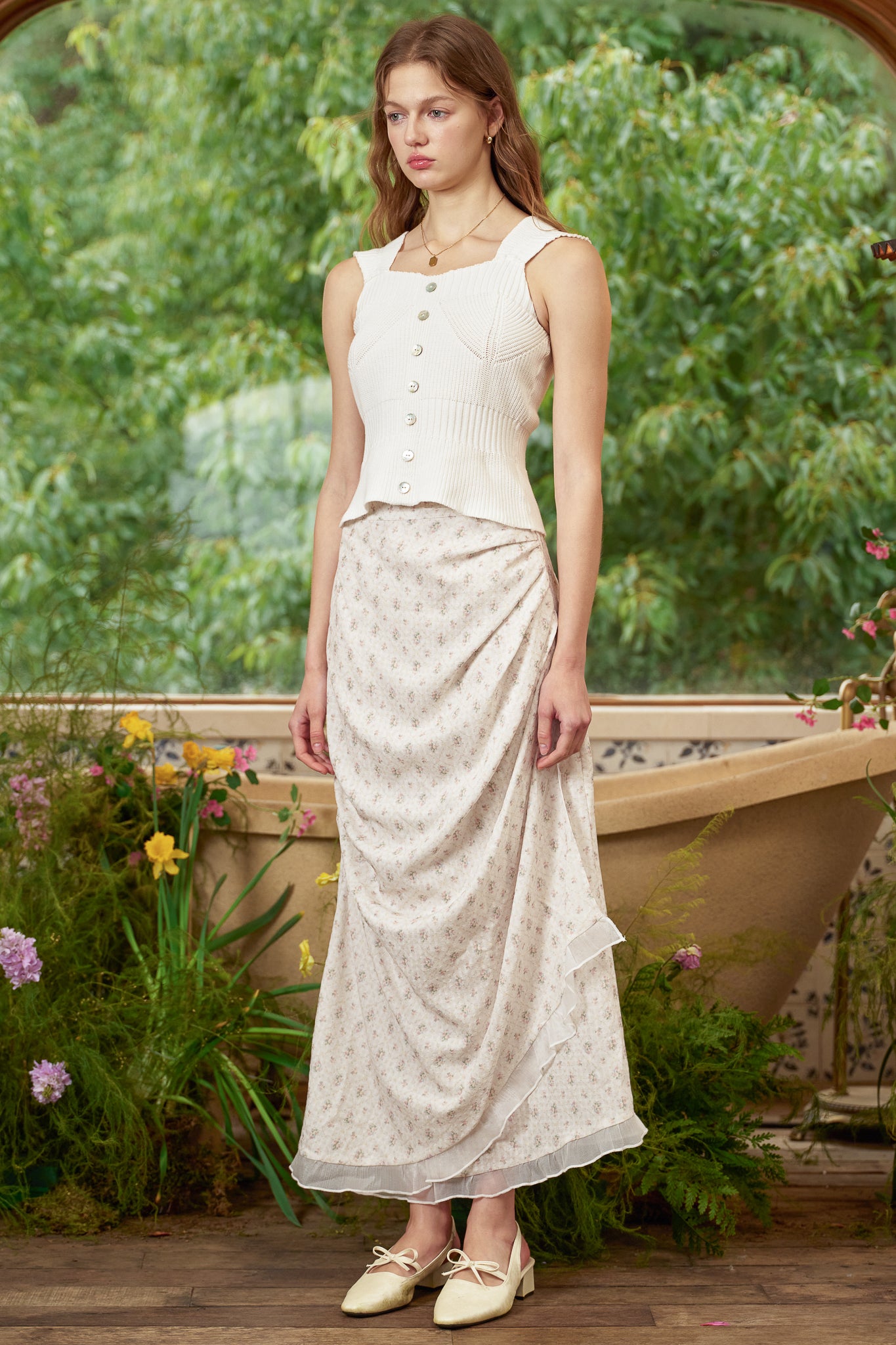 RP2838 - Blush Garden Wrap Maxi Skirt (2S-2M-2L)