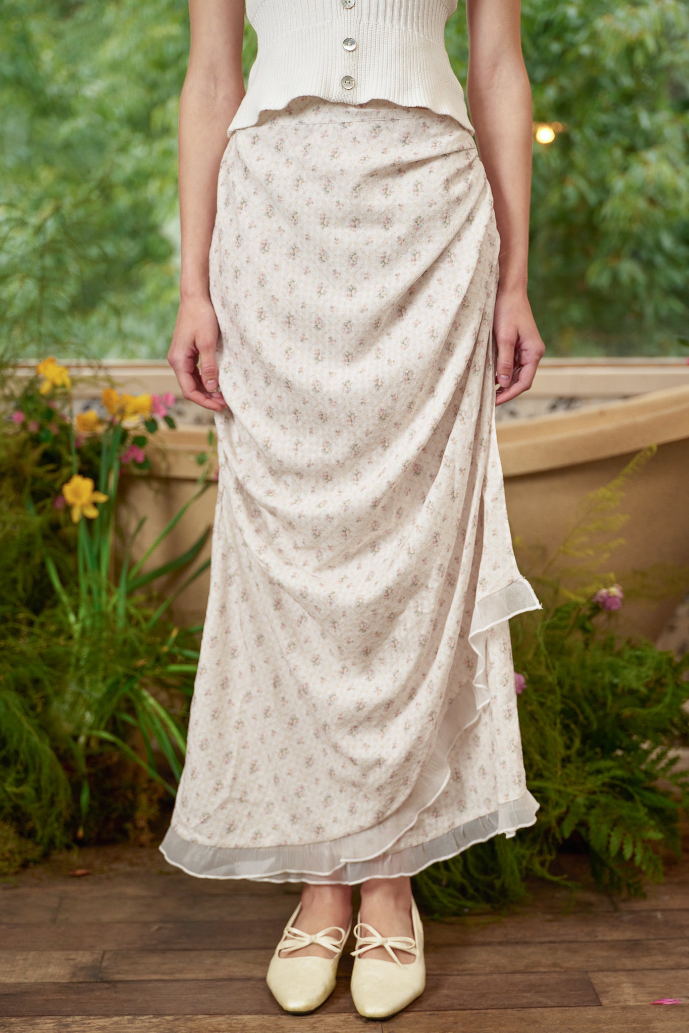 RP2838 - Blush Garden Wrap Maxi Skirt (2S-2M-2L)