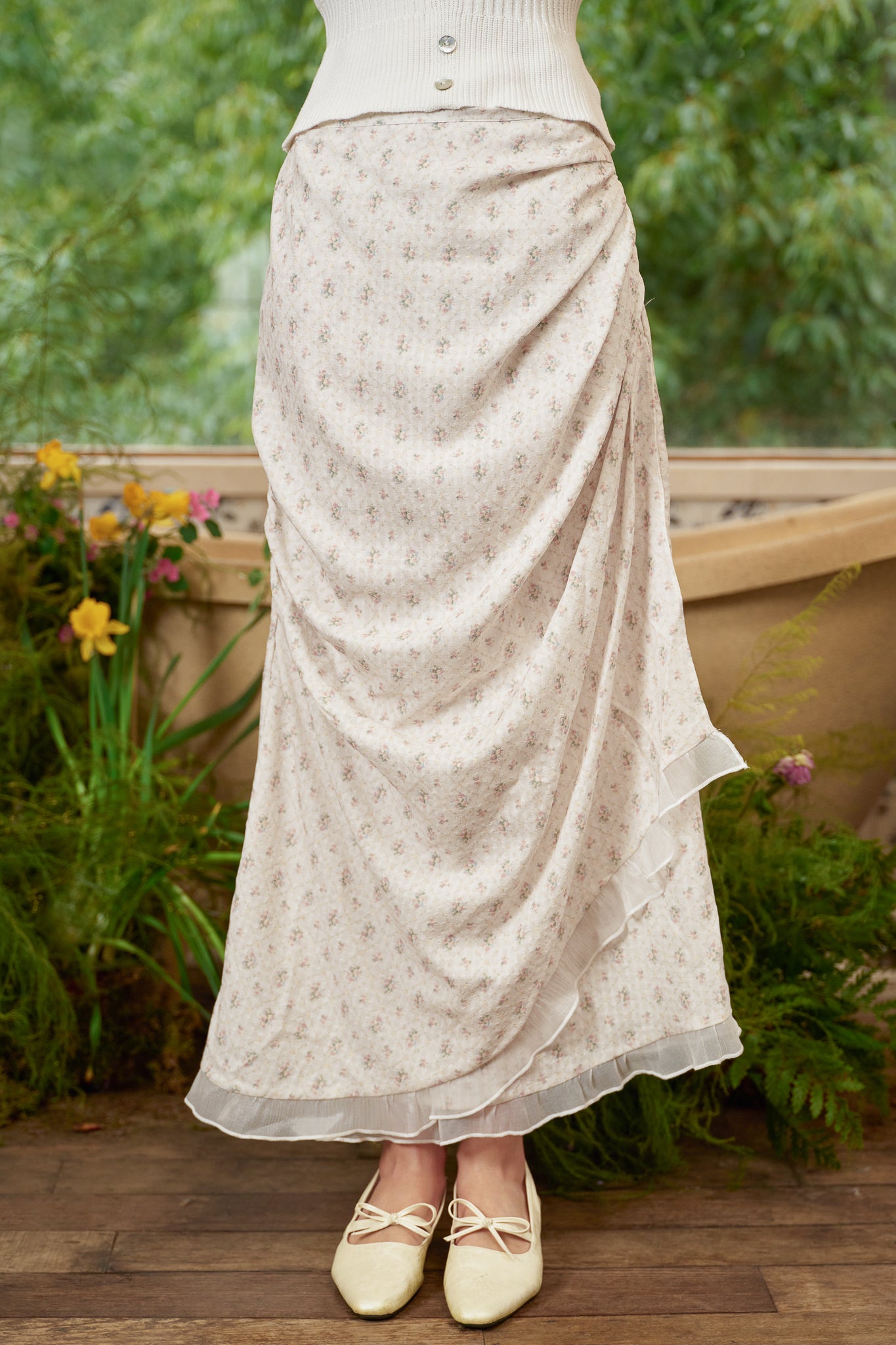RP2838 - Blush Garden Wrap Maxi Skirt (2S-2M-2L)