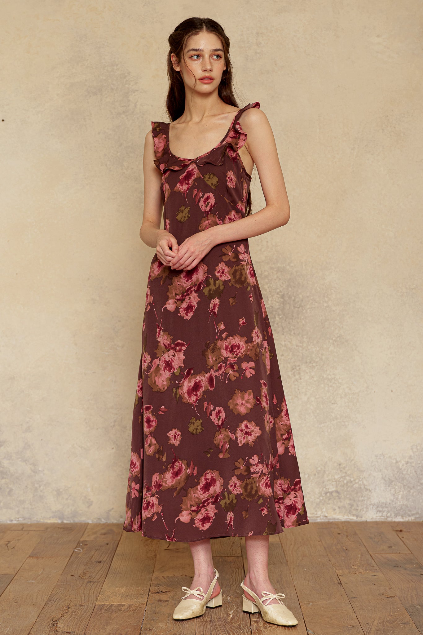 RP2946 - Rosy Mocha Slip Dress (2S-2M-2L)