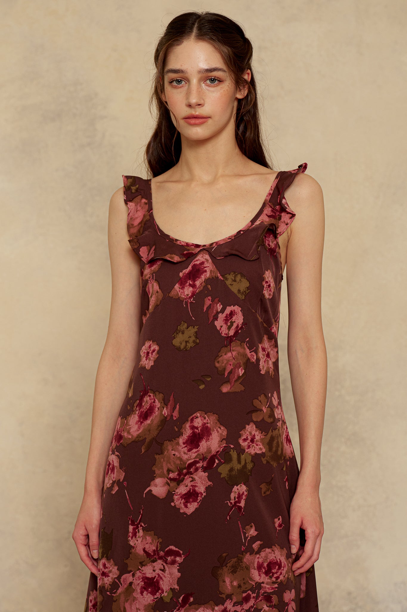 RP2946 - Rosy Mocha Slip Dress (2S-2M-2L)