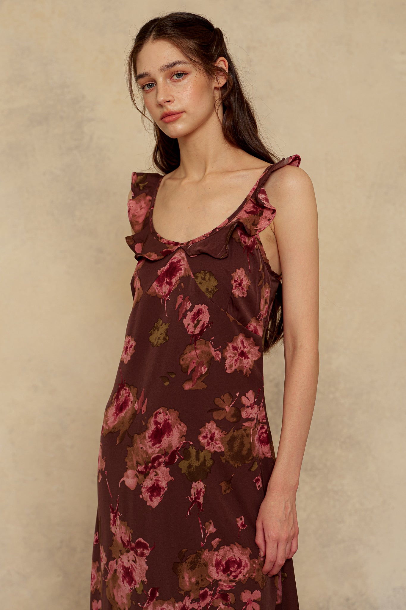 RP2946 - Rosy Mocha Slip Dress (2S-2M-2L)