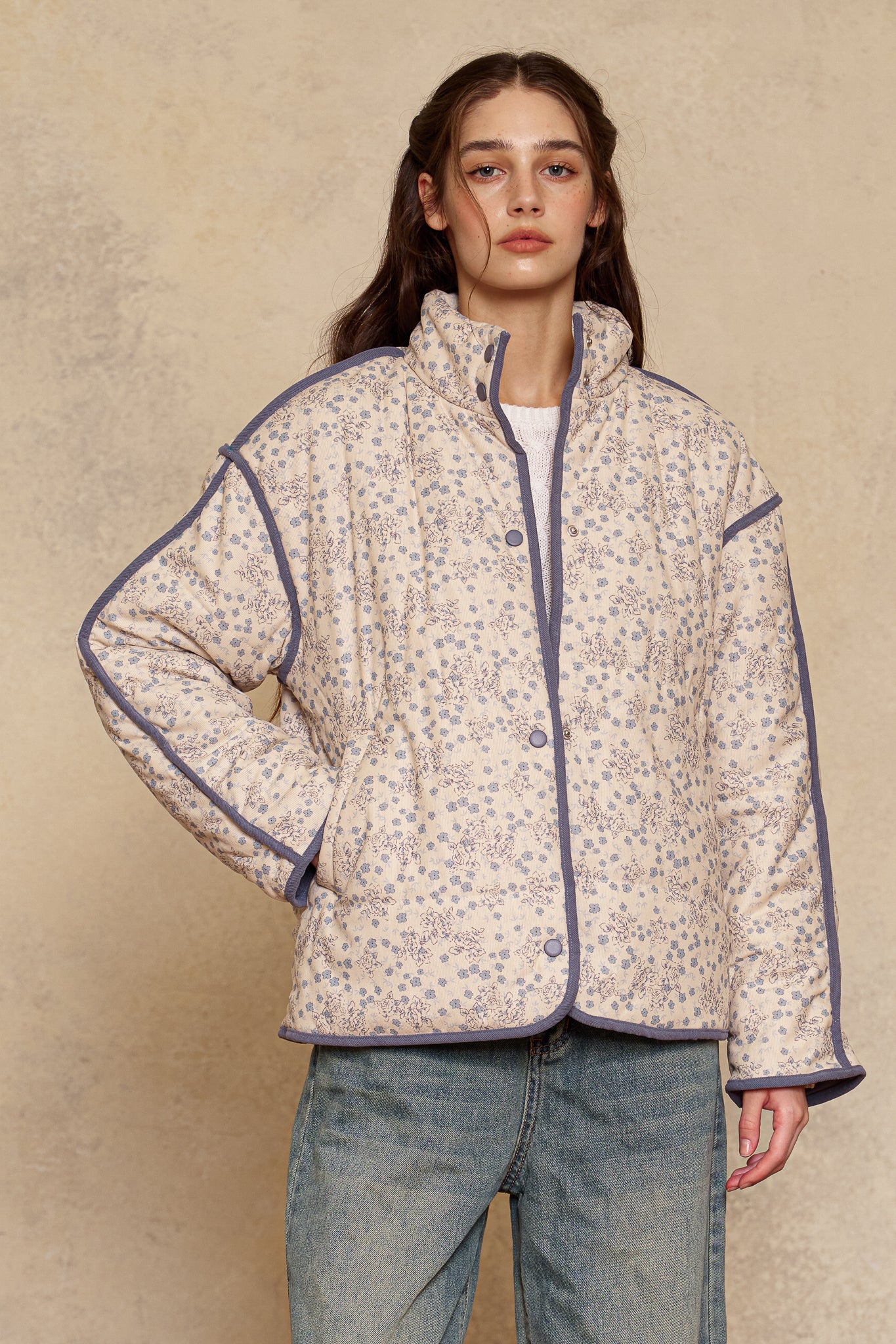 RP2960 - Blue Border Blossom Puffer (2S-2M-2L)
