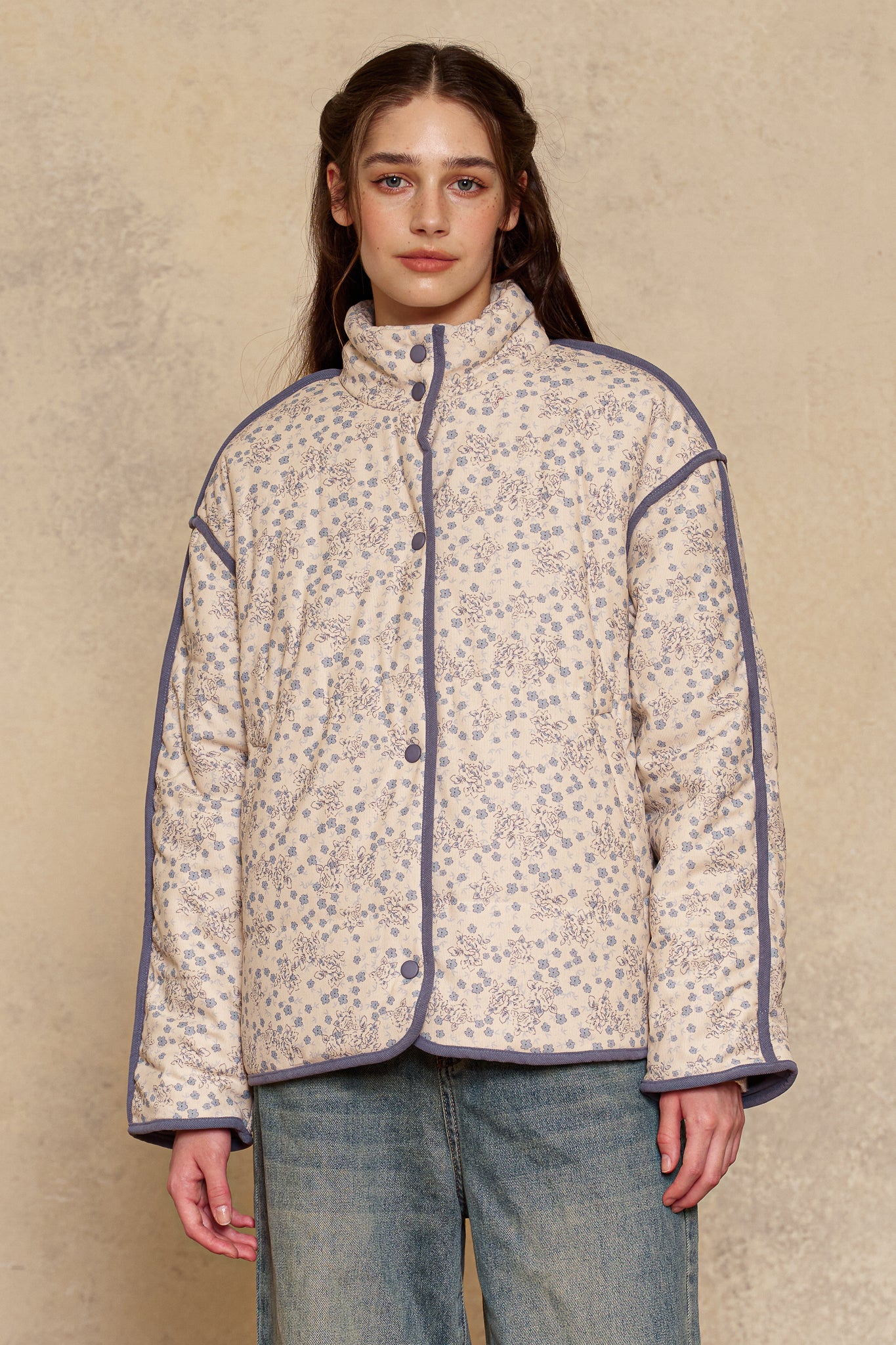 RP2960 - Blue Border Blossom Puffer (2S-2M-2L)
