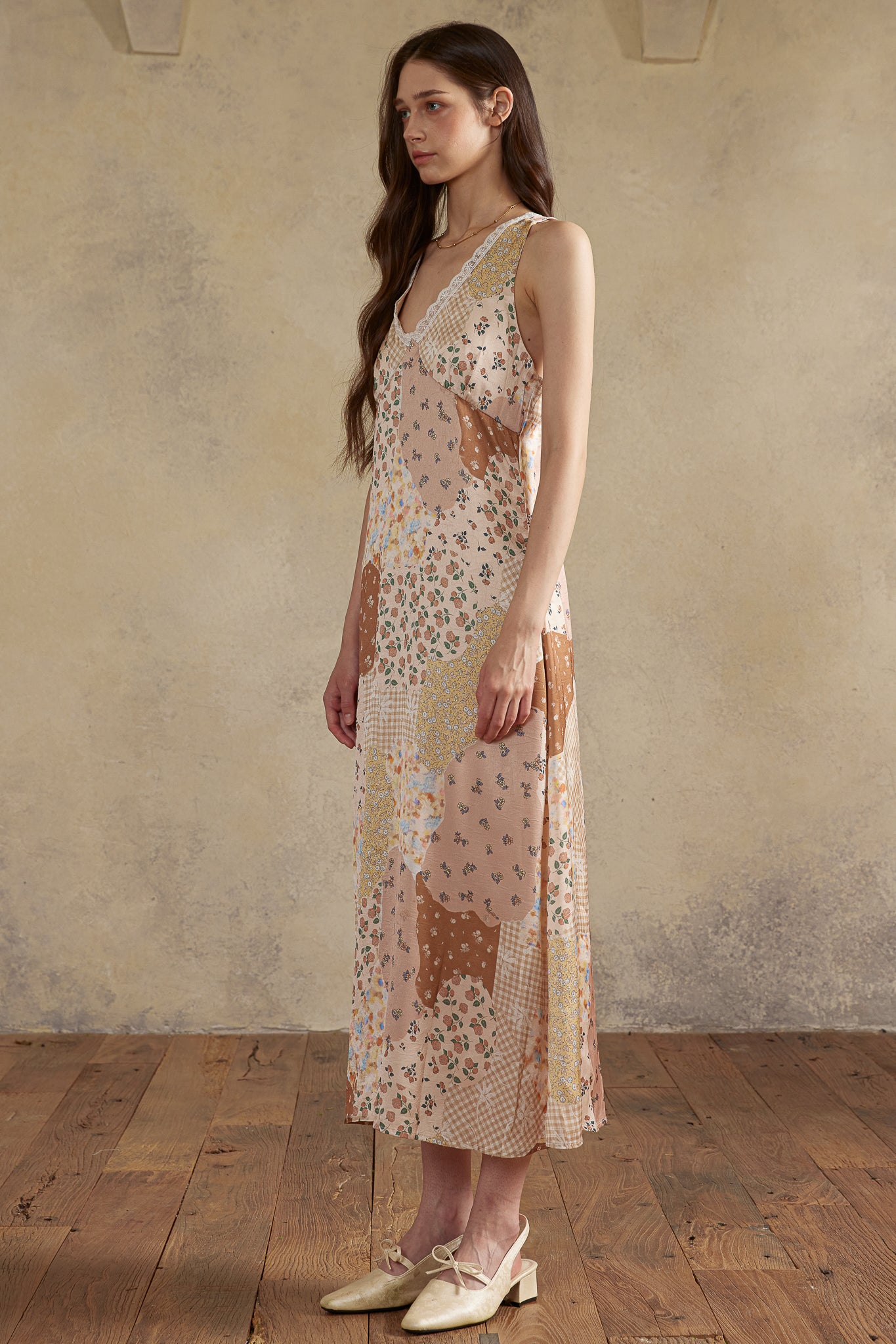 RP2973 - Autumn Patchwork Lace Midi Dress (2S-2M-2L)