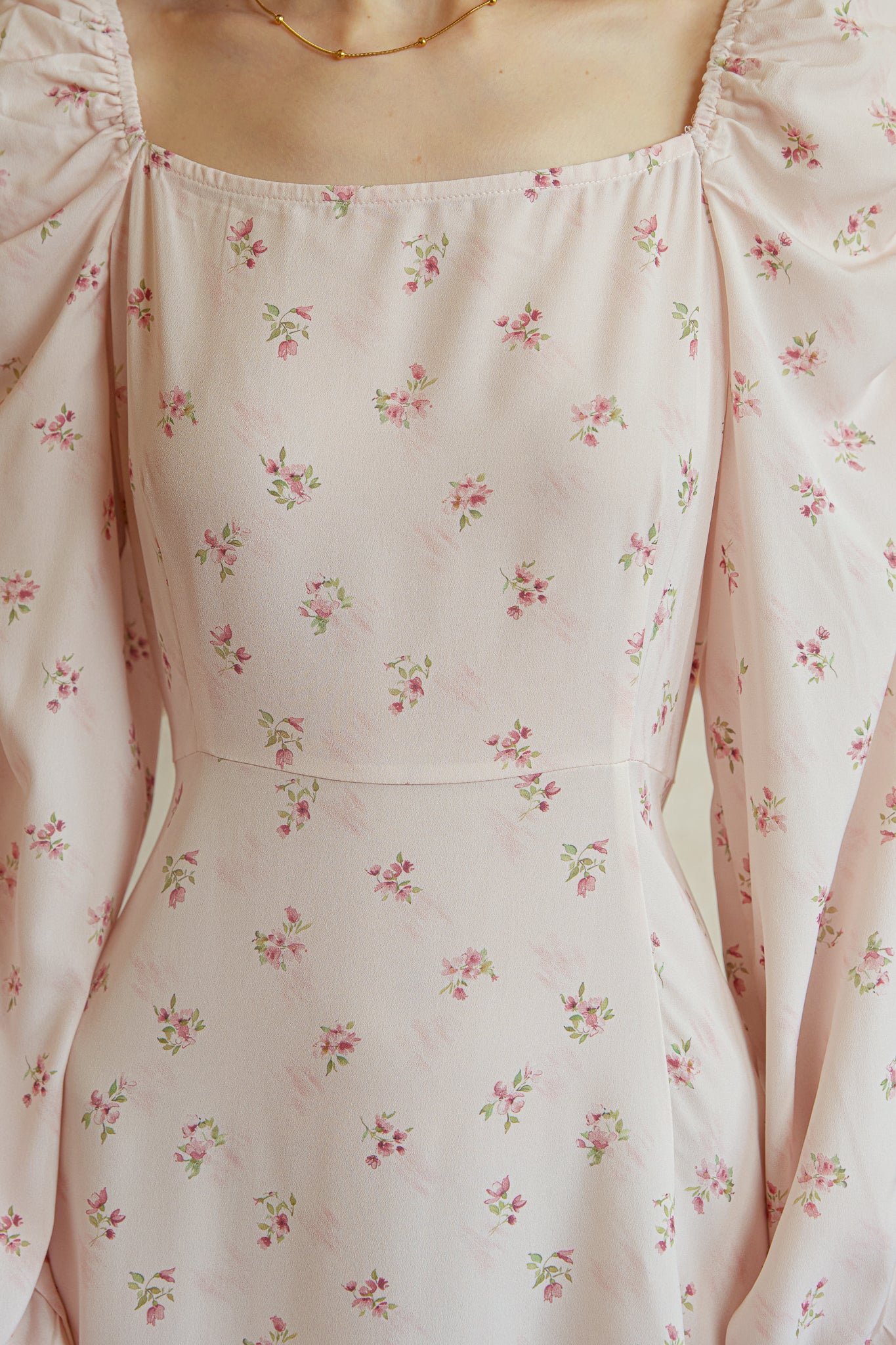 RP2992 - Blush Rose Puff Sleeve Smocked Dress