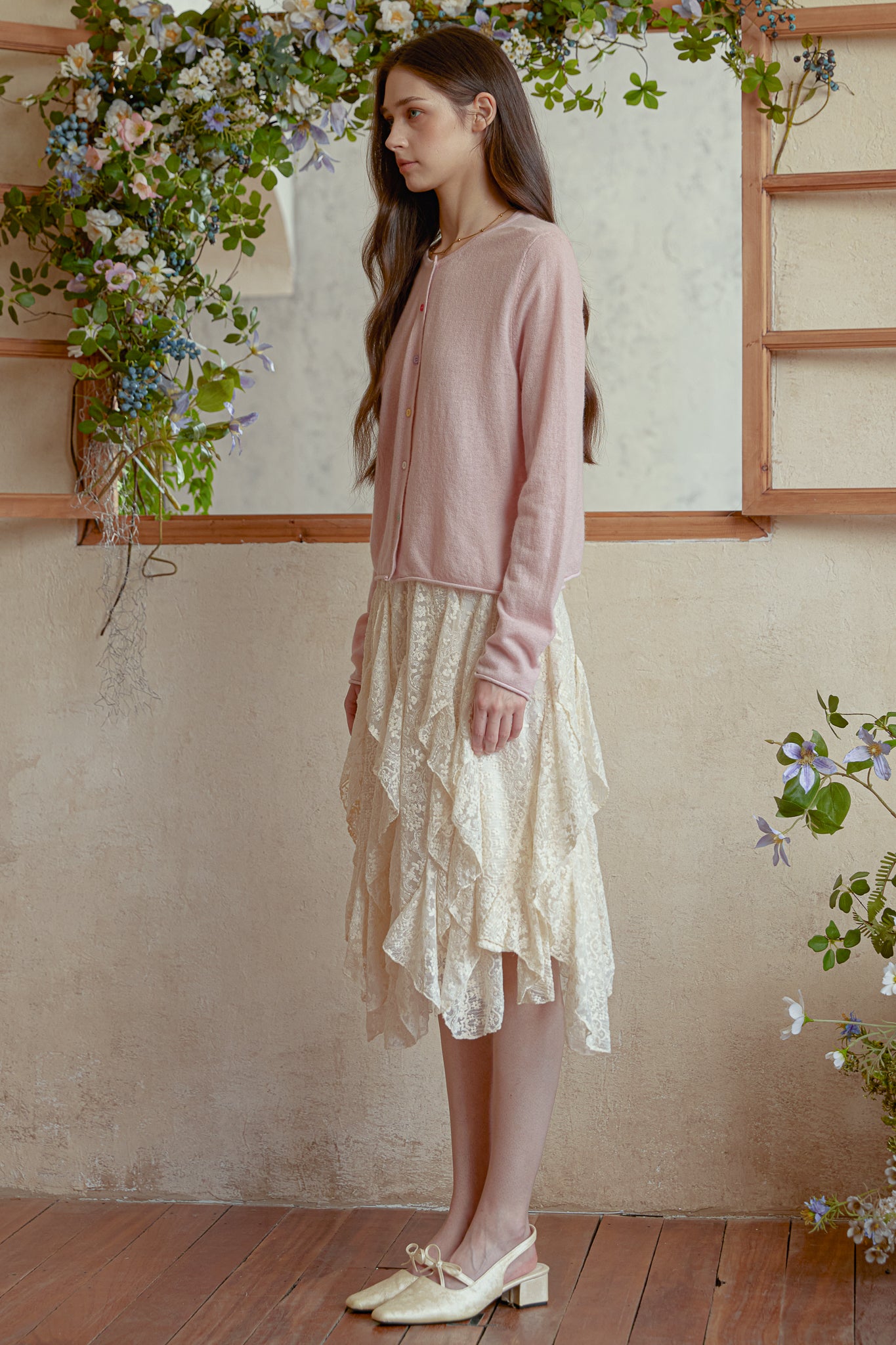 RP2983 - Ivory Lace Cascade Skirt (2S-2M-2L)