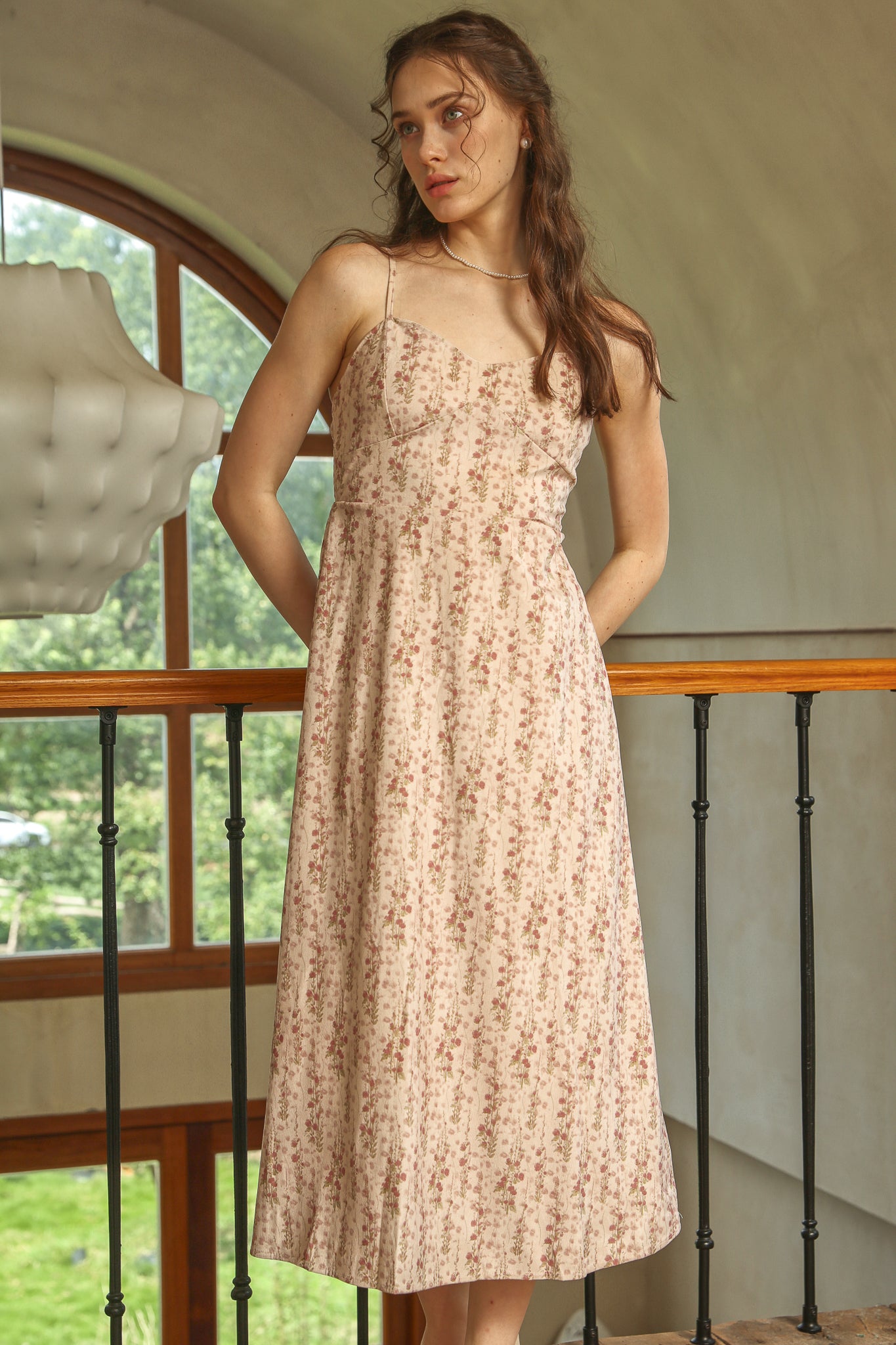 RP2541 - Dusky Floral Corduroy Midi Dress (2S-2M-2L)