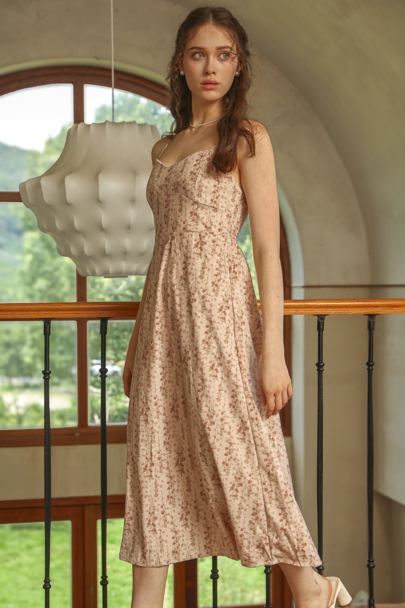 RP2541 - Dusky Floral Corduroy Midi Dress (2S-2M-2L)