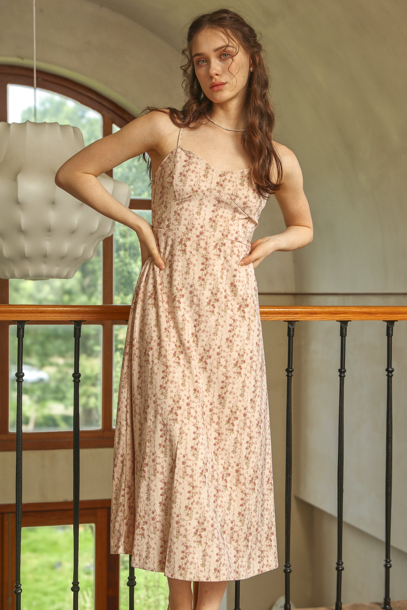 RP2541 - Dusky Floral Corduroy Midi Dress (2S-2M-2L)