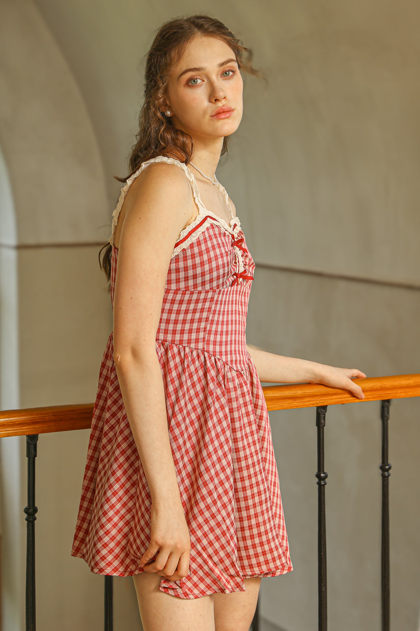 RP2507 - Sweet Gingham Lace Babydoll Dress (2S-2M-2L)