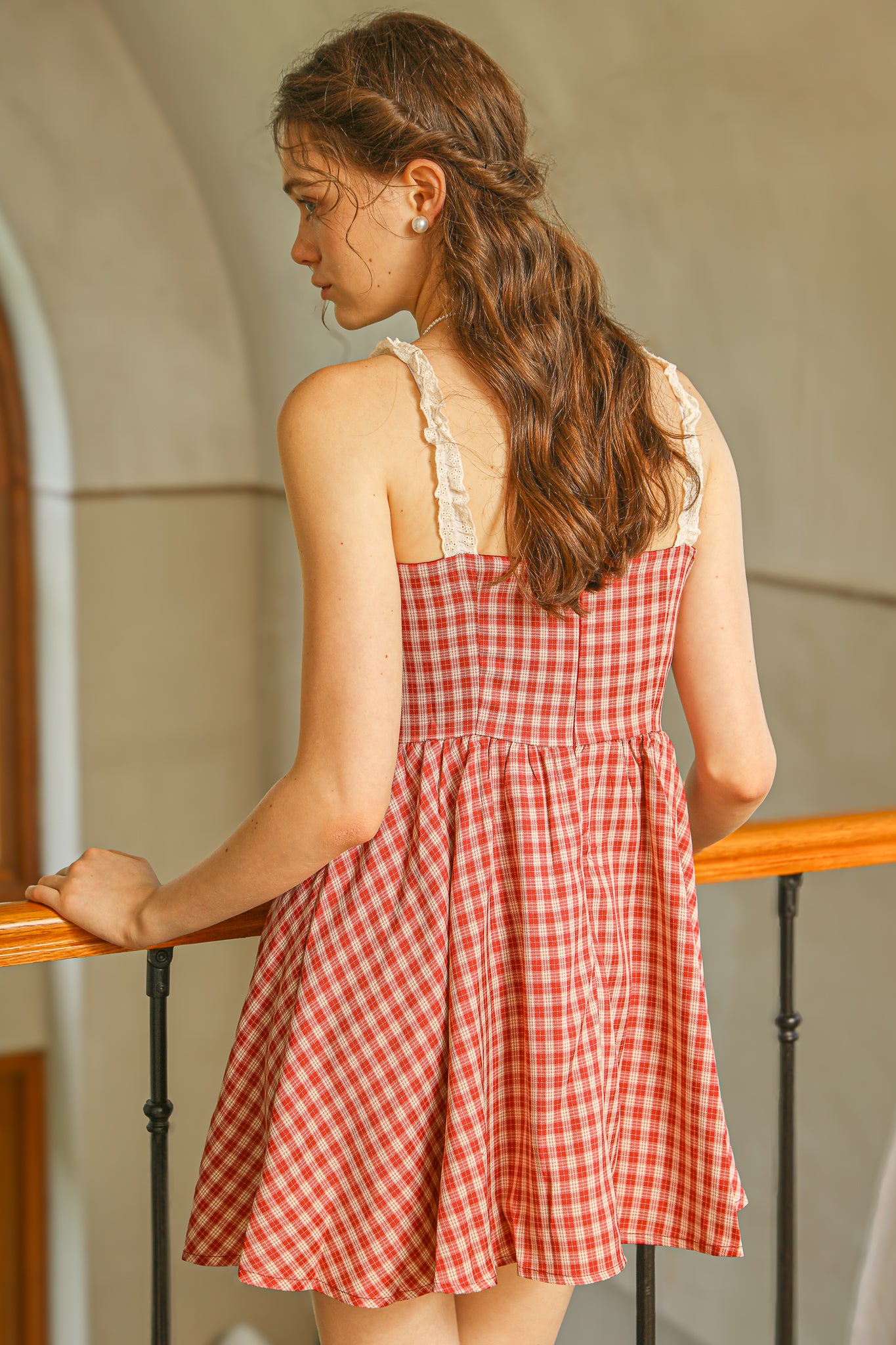 RP2507 - Sweet Gingham Lace Babydoll Dress (2S-2M-2L)