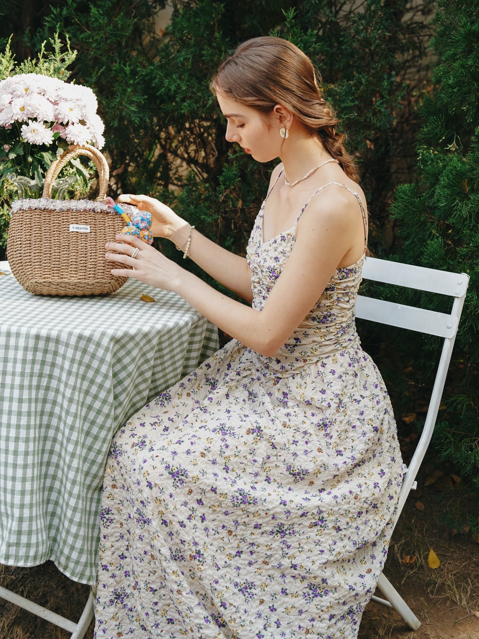 RP2236 - Lavender Meadow Ruched Maxi Dress (2S-2M-2L)