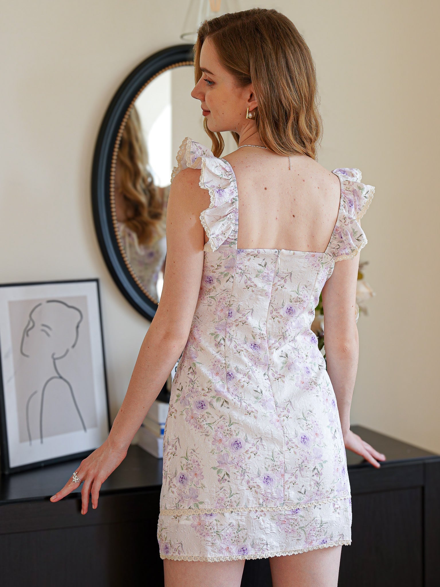 RP2326 - Lilac Lace-Trim Sundress (2S-2M-2L)