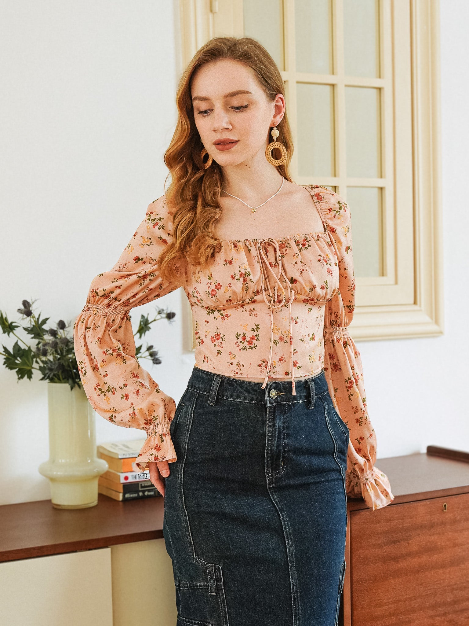 RP2302 - Peach Blossom Top (2S-2M-2L)
