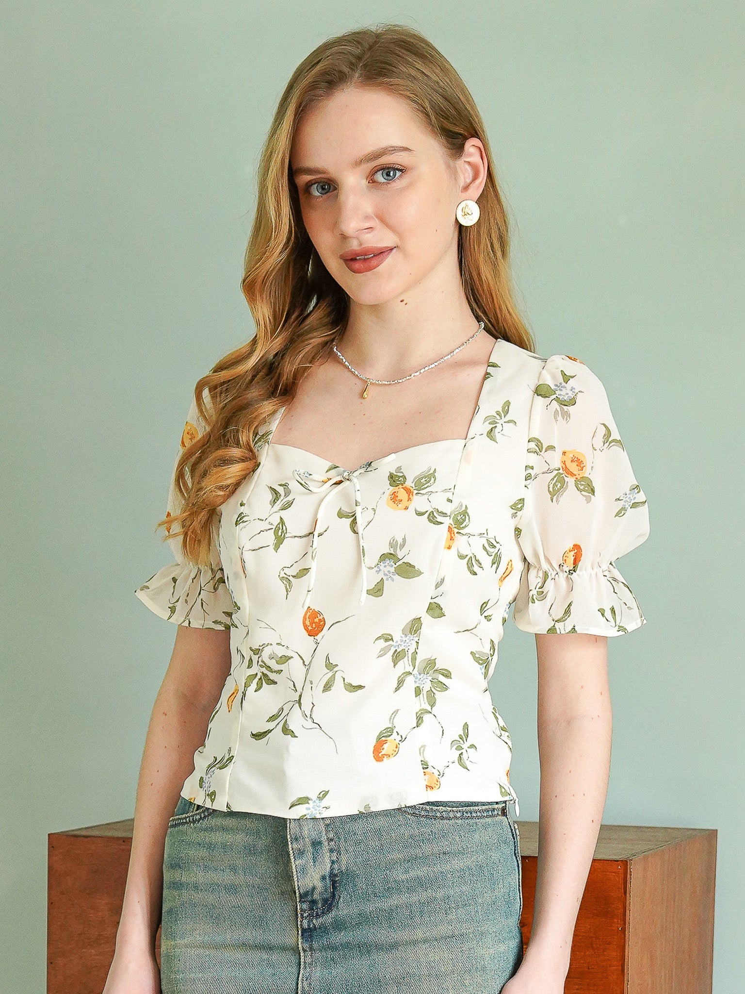 RP2292 - Floral Sweetheart Peplum Top (2S-2M-2L)