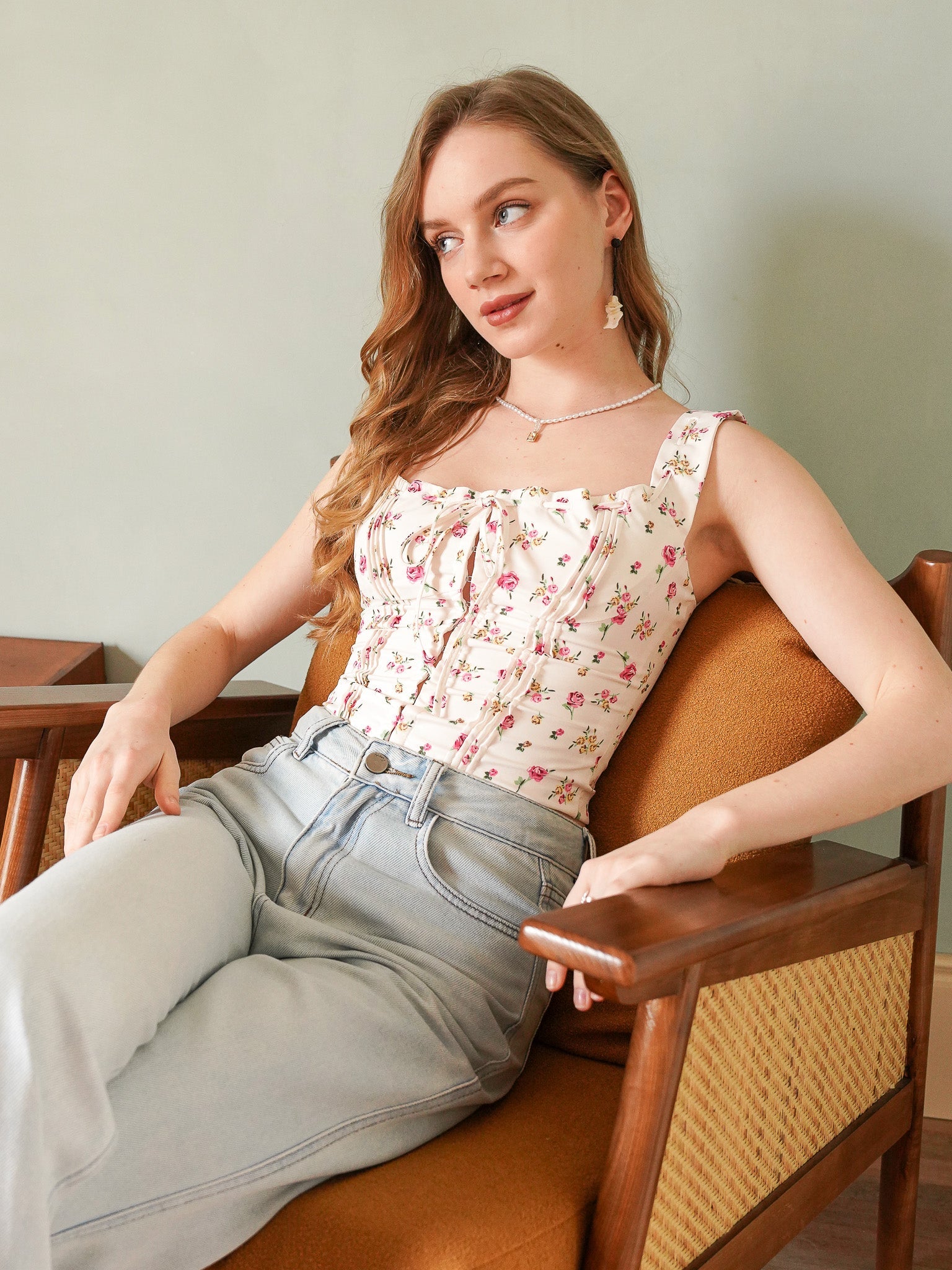RP2295 - Floral Sweetheart Corset Top (2S-2M-2L)
