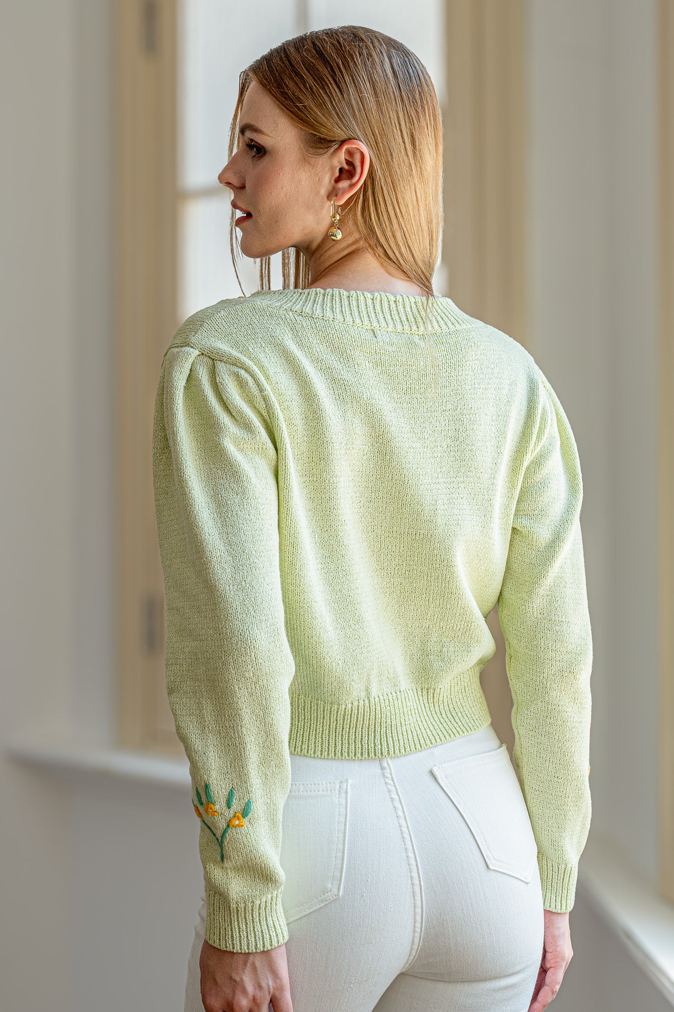 RP2456 - Sunny Blooms Embroidered Cardigan (2S-2M-2L)