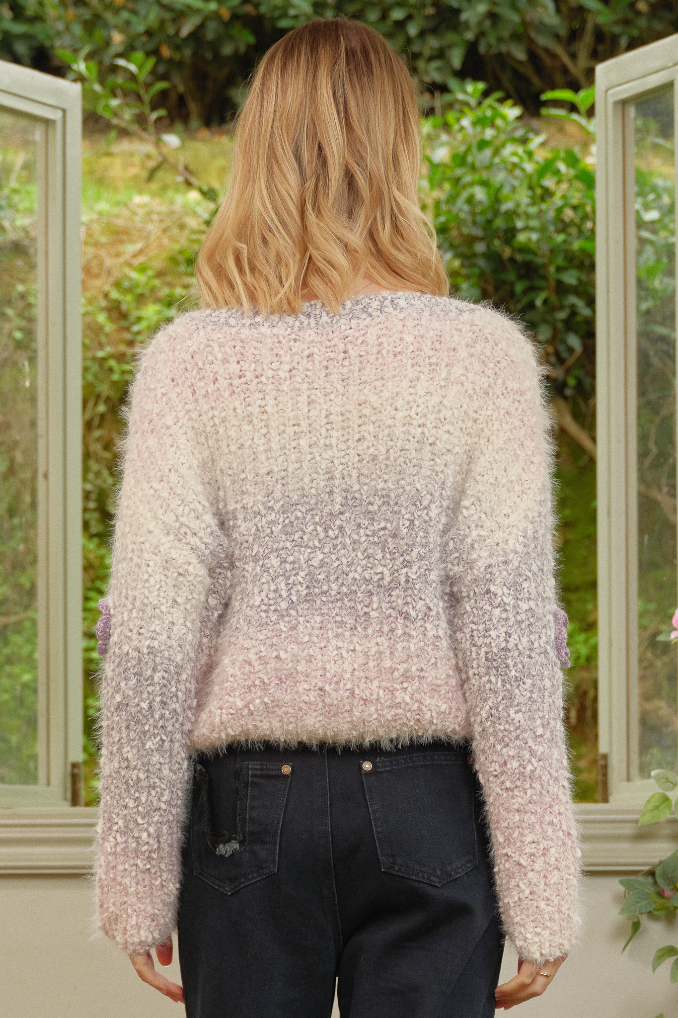 RP2660 - Fuzzy Ombre Knit with 3D Florals (2S-2M-2L)