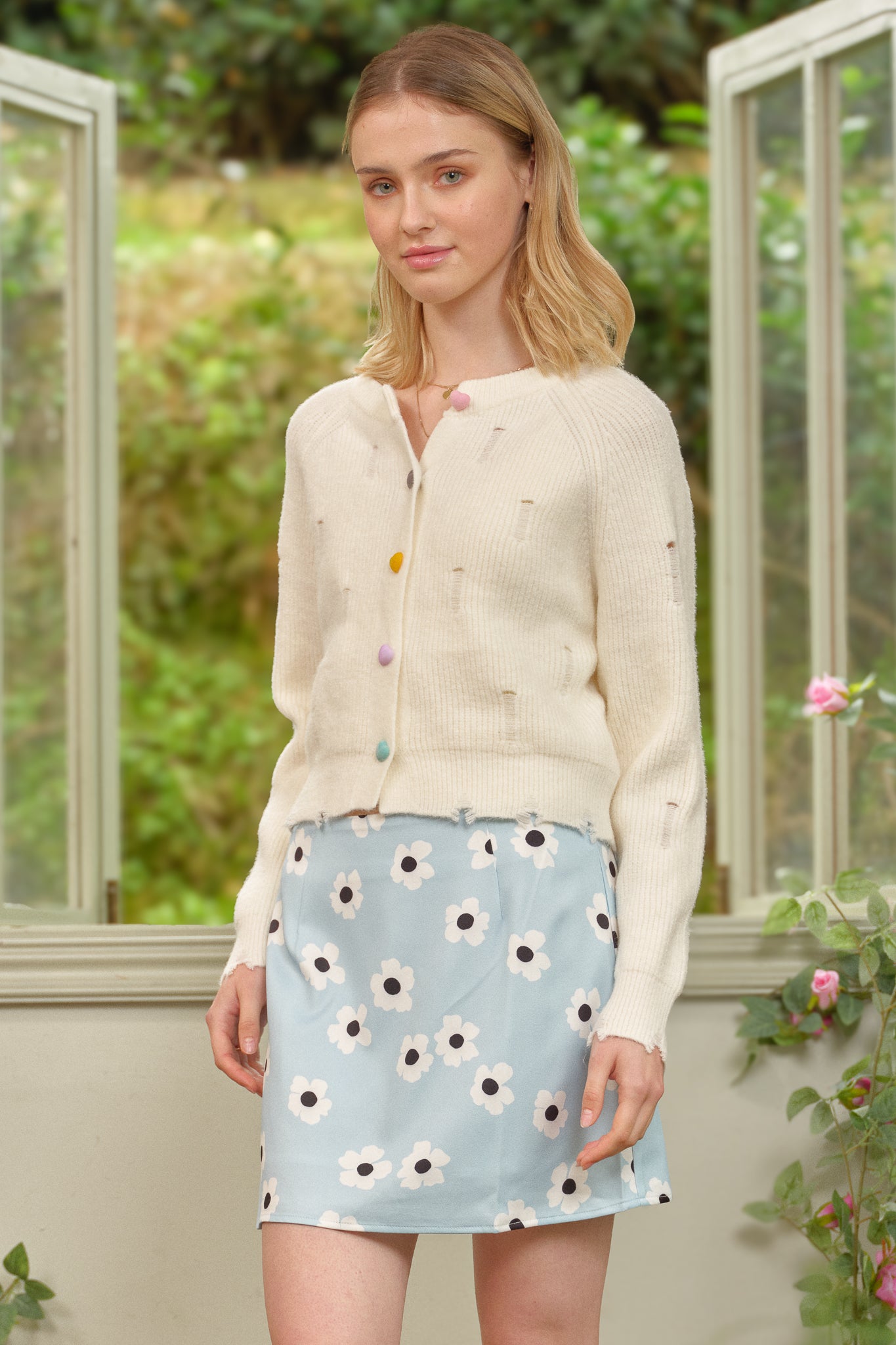 RP2659 - Pastel Heart Button Knit Cardigan (2S-2M-2L)