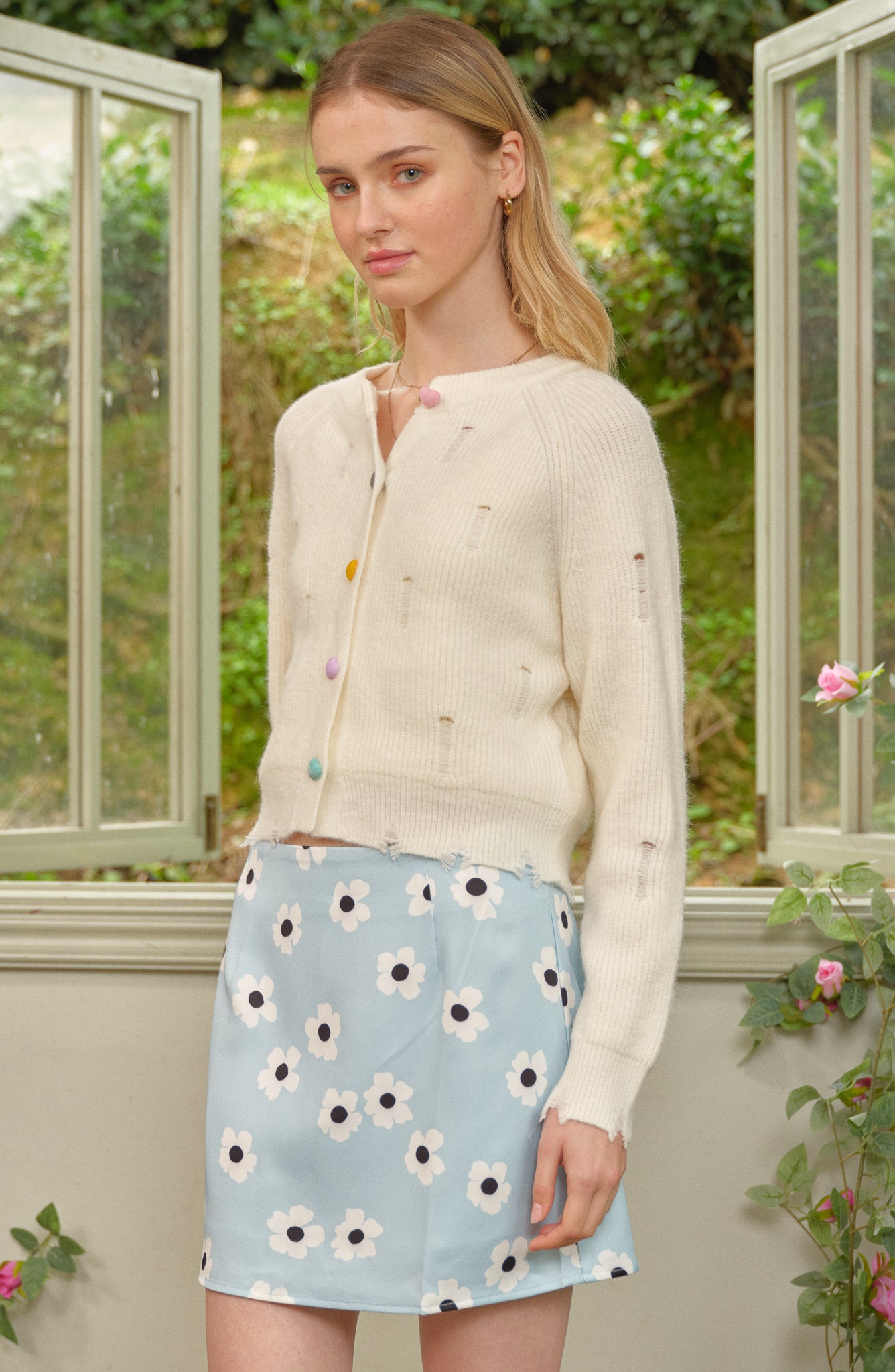 RP2659 - Pastel Heart Button Knit Cardigan (2S-2M-2L)