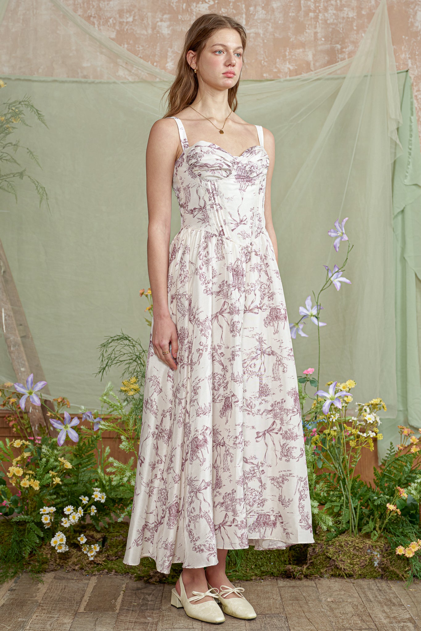 RP2828 - Classical Garden Toile Dress (2S-2M-2L)