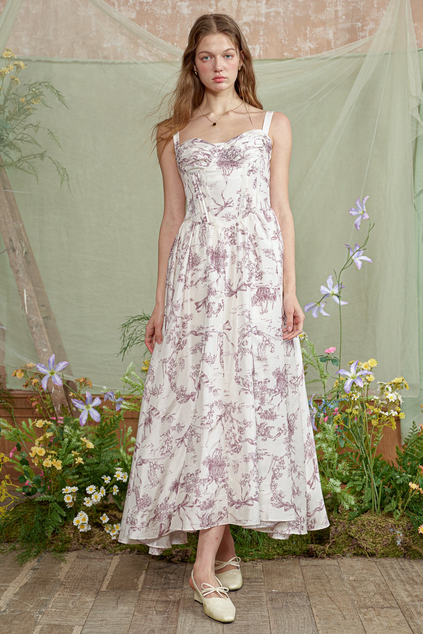 RP2828 - Classical Garden Toile Dress (2S-2M-2L)