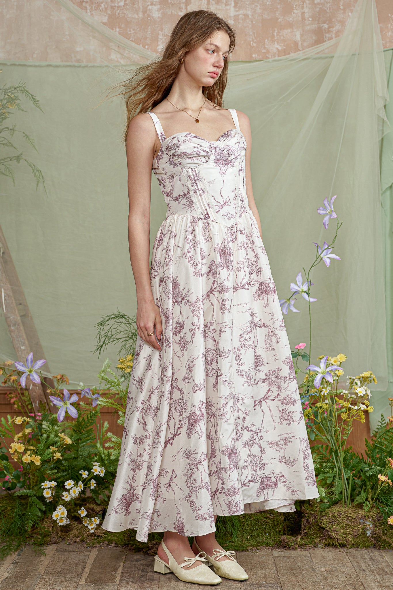RP2828 - Classical Garden Toile Dress (2S-2M-2L)