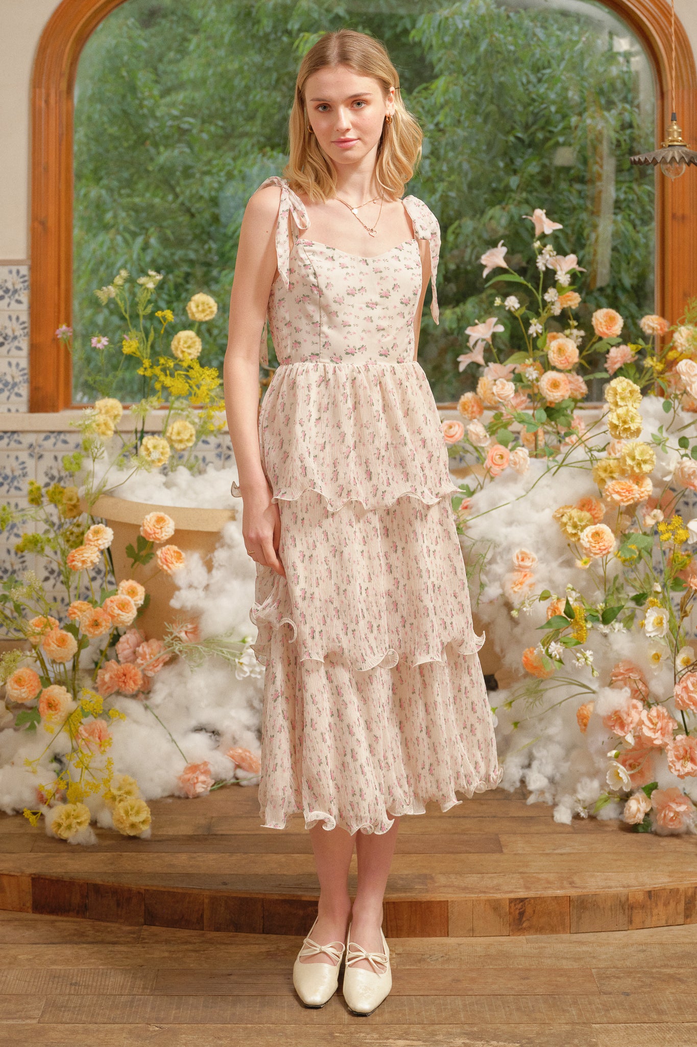 RP2704 - Whimsical Blooms Tiered Statement Dress (2S-2M-2L)