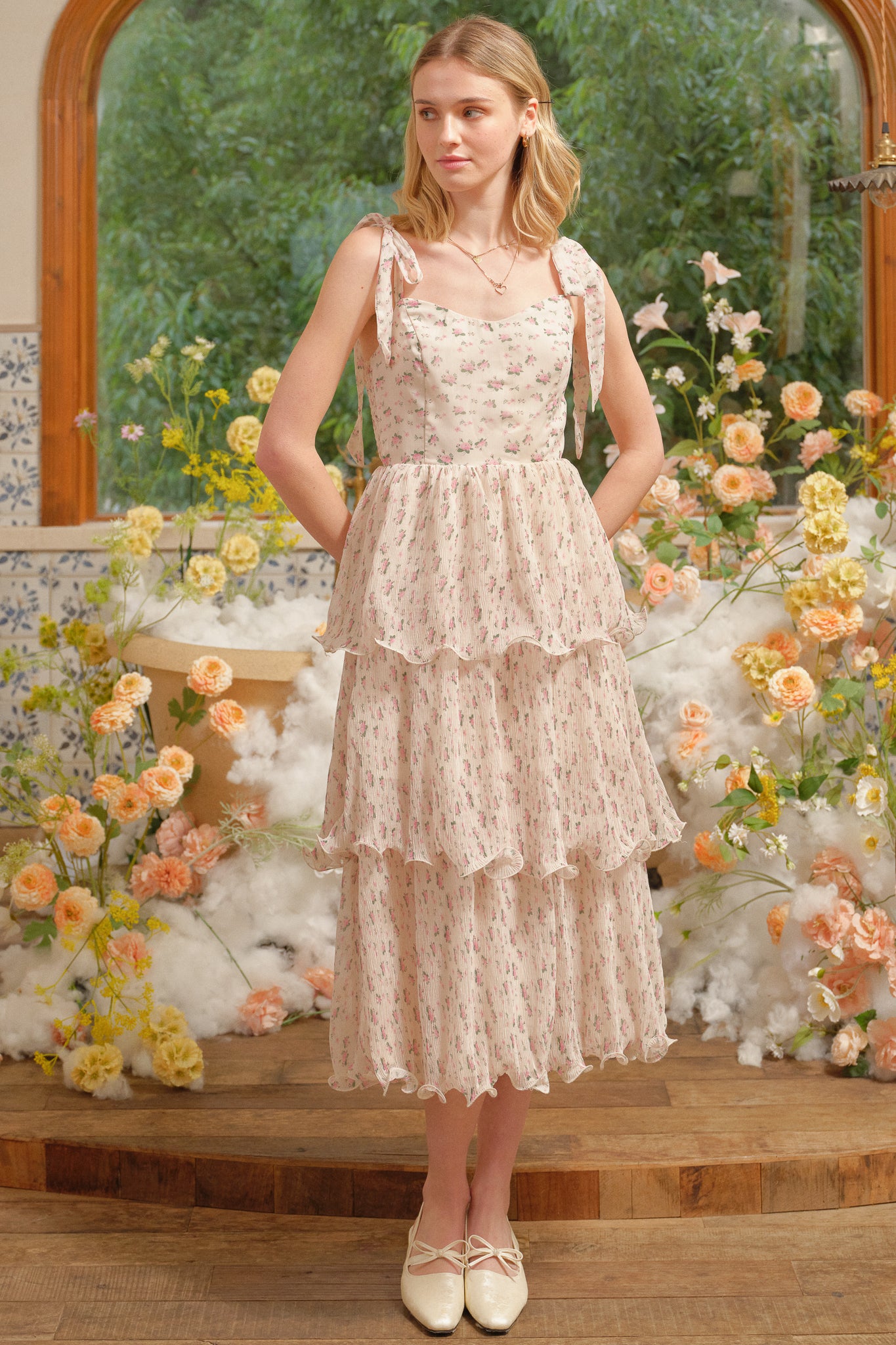RP2704 - Whimsical Blooms Tiered Statement Dress (2S-2M-2L)