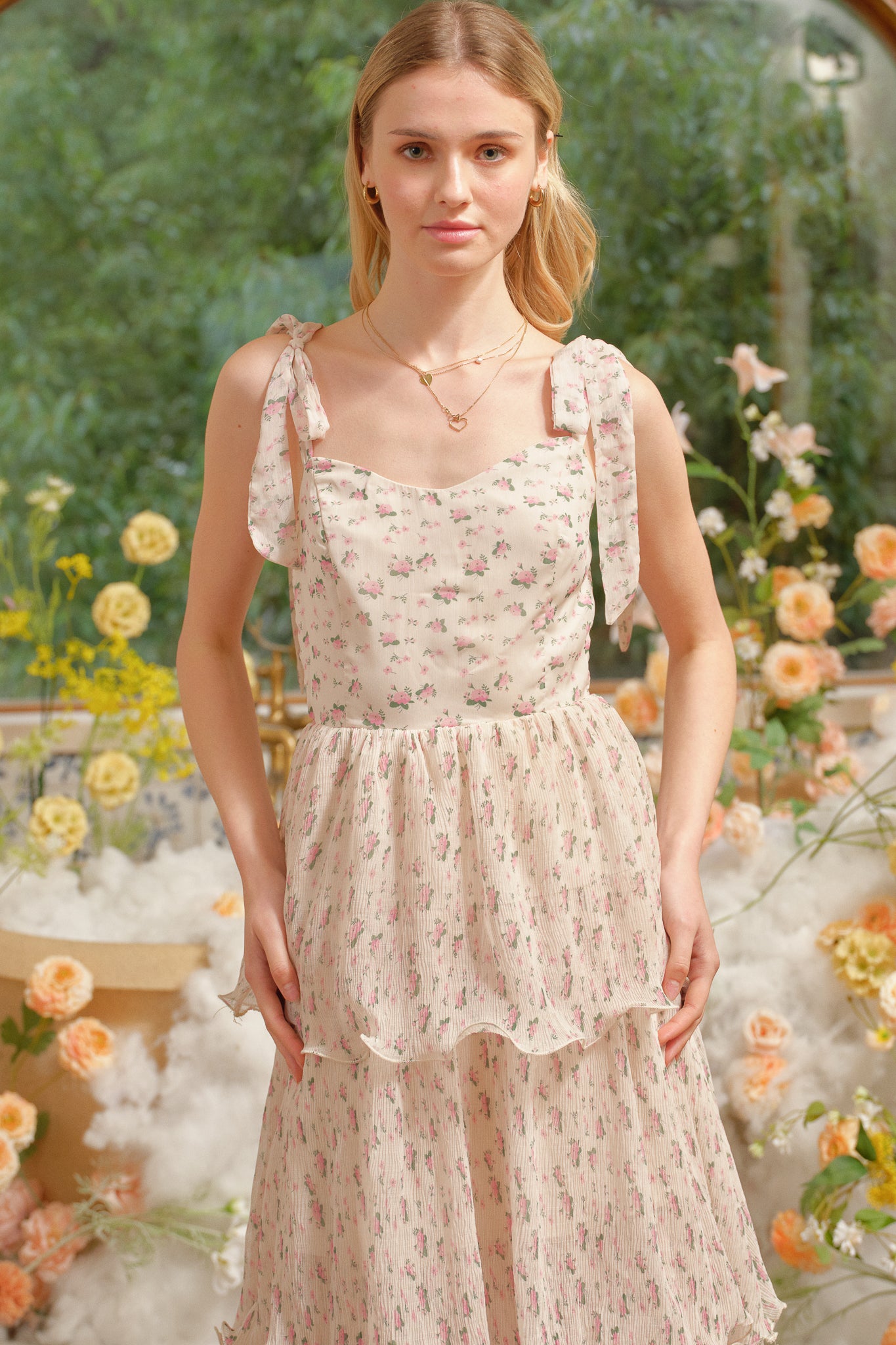 RP2704 - Whimsical Blooms Tiered Statement Dress (2S-2M-2L)