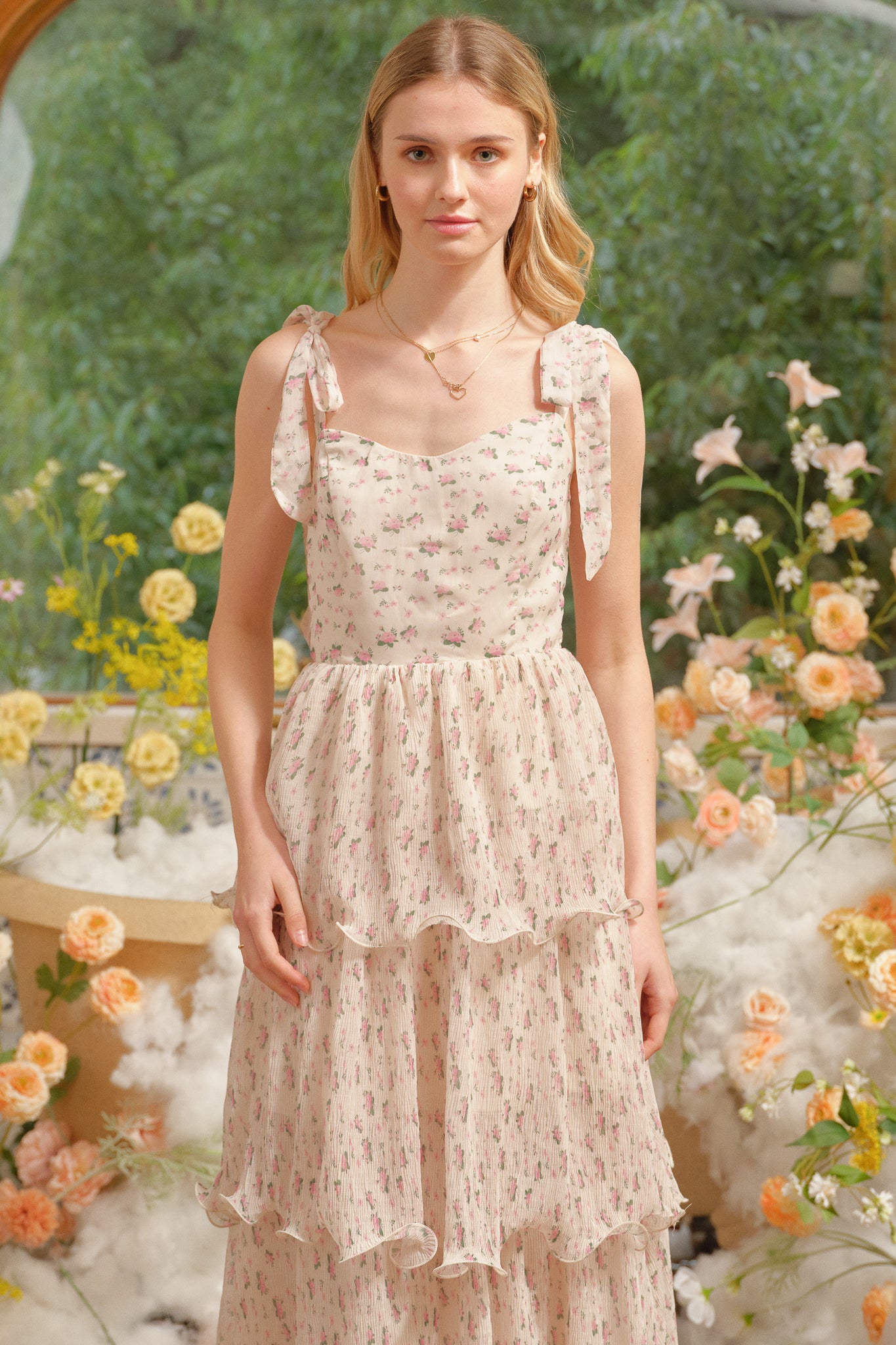 RP2704 - Whimsical Blooms Tiered Statement Dress (2S-2M-2L)