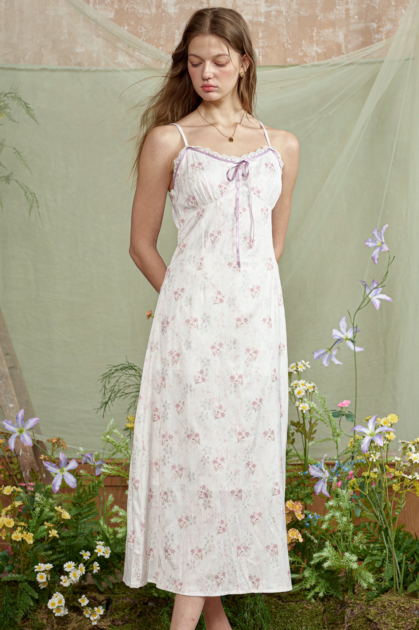 RP2864 - Lavender Mist Floral Dress (2S-2M-2L)