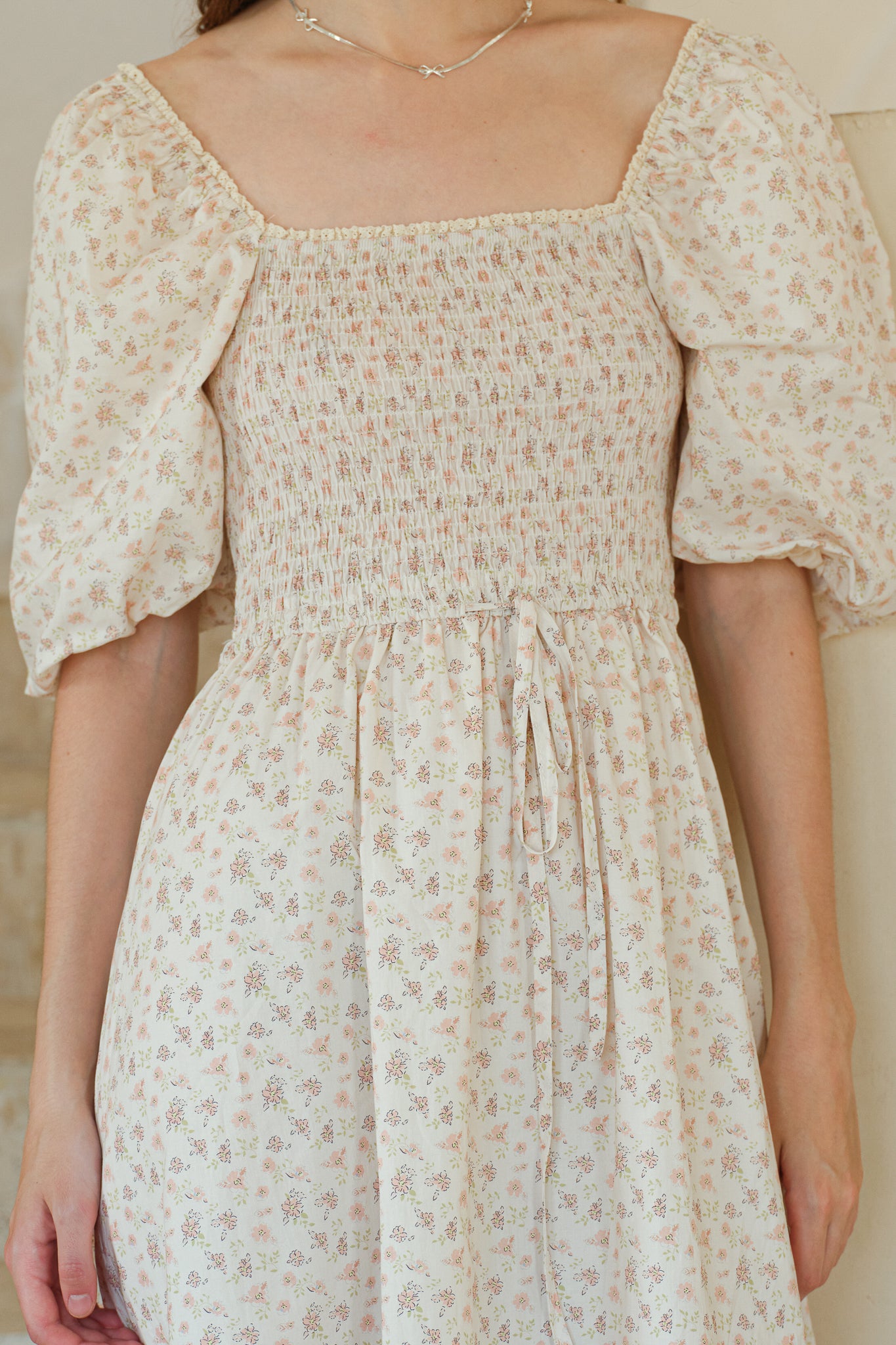 RP2585 - Dainty Floral Puff Sleeve Dress (2S-2M-2L)
