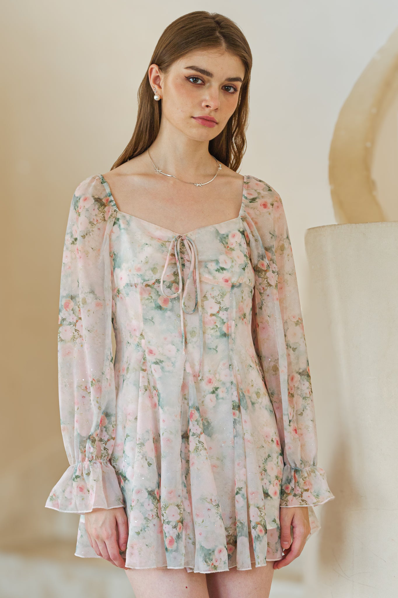 RP2582 - Garden Party Floral Dress with Shimmer (2S-2M-2L)
