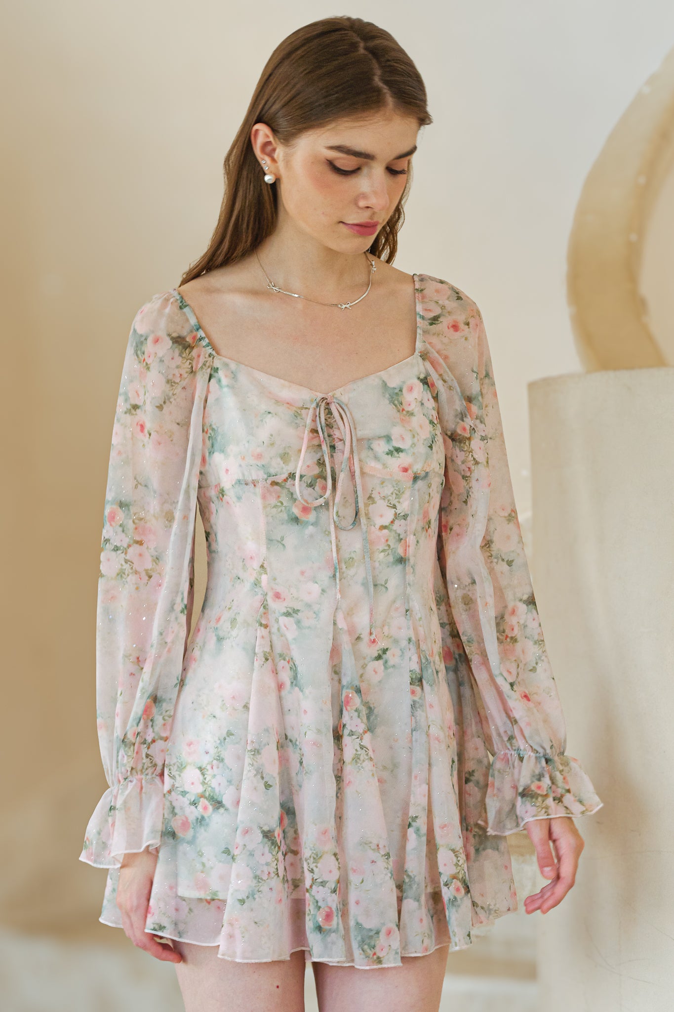 RP2582 - Garden Party Floral Dress with Shimmer (2S-2M-2L)